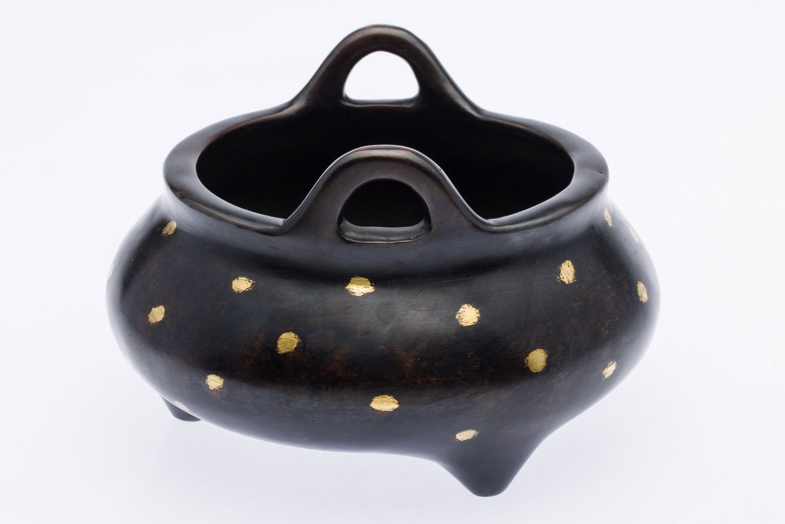 Splashed Bronze Tripod Censer - 3