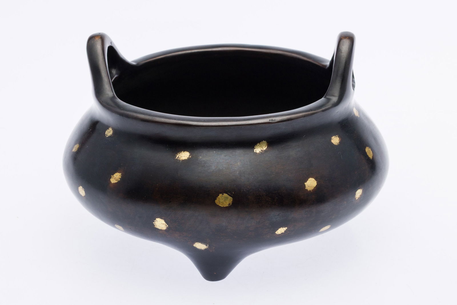 Splashed Bronze Tripod Censer - 4