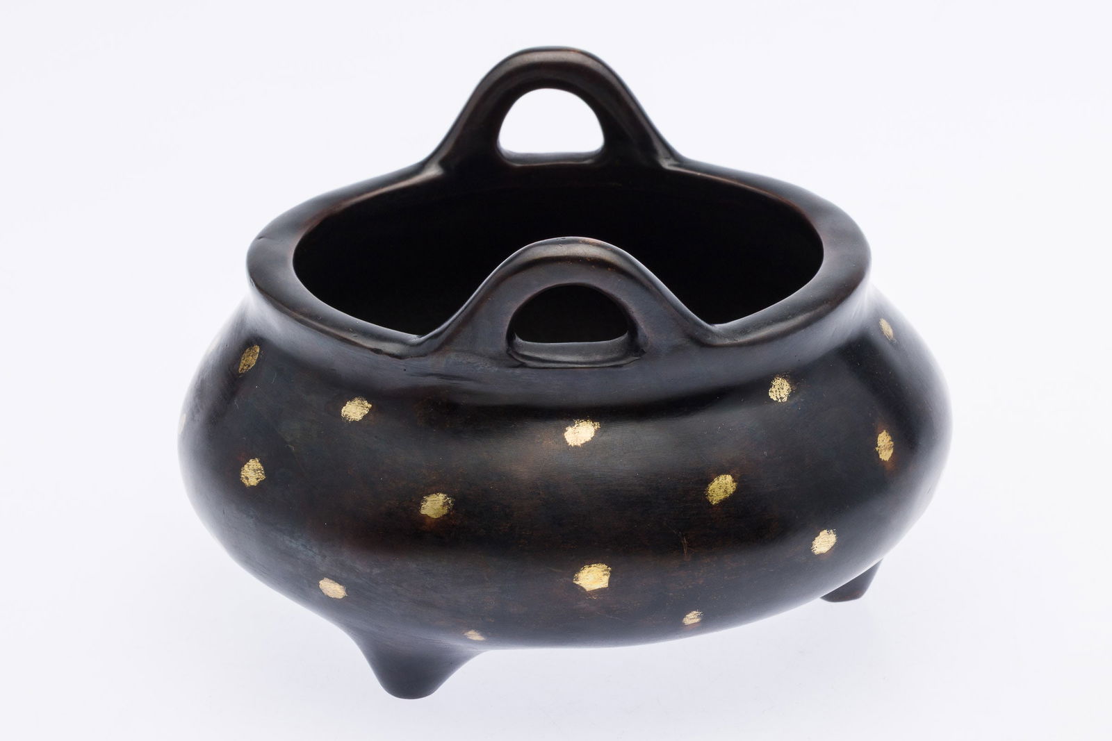 Splashed Bronze Tripod Censer - 5
