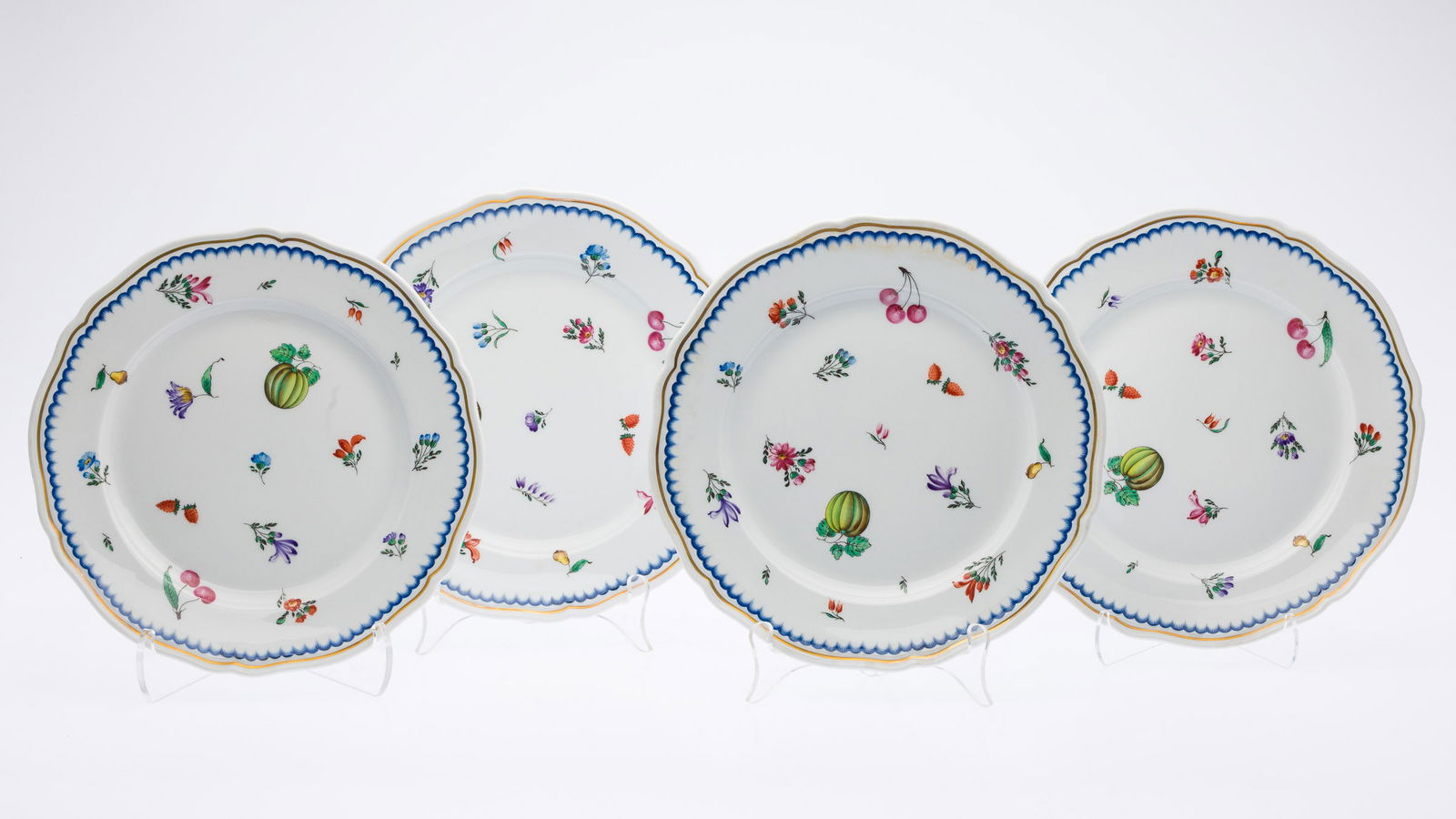 4 Ginori 'Italian Fruits' Dinner Plates (1 of 9)