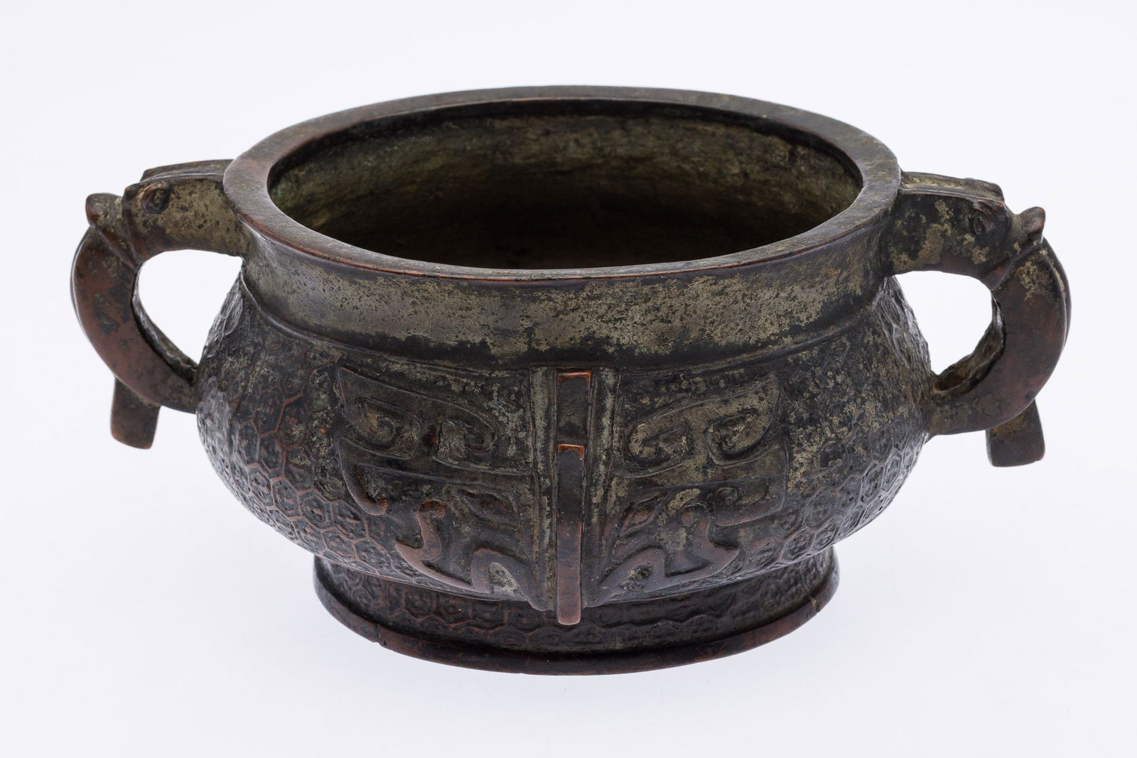Chinese Bronze Censer with Animal Form Handles (1 of 10)