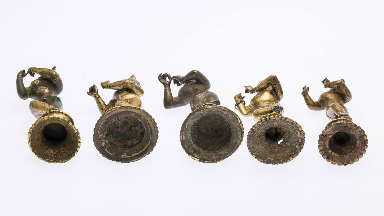 5 Brass Thai Figurines - 13