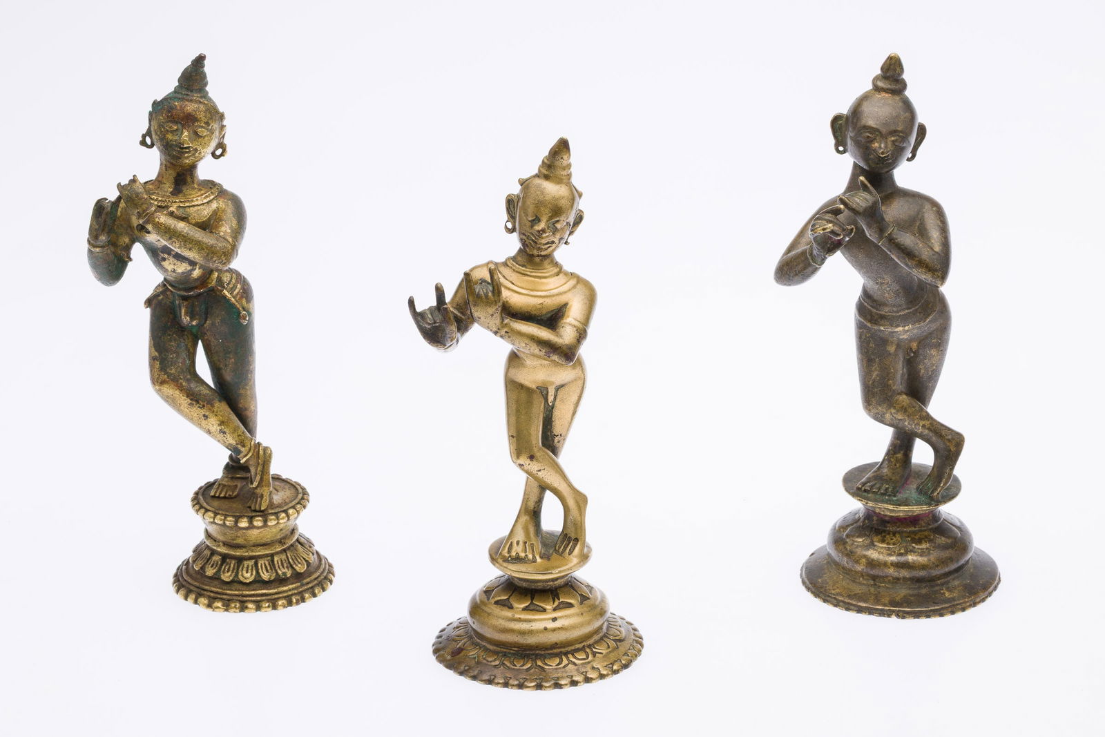 5 Brass Thai Figurines - 2