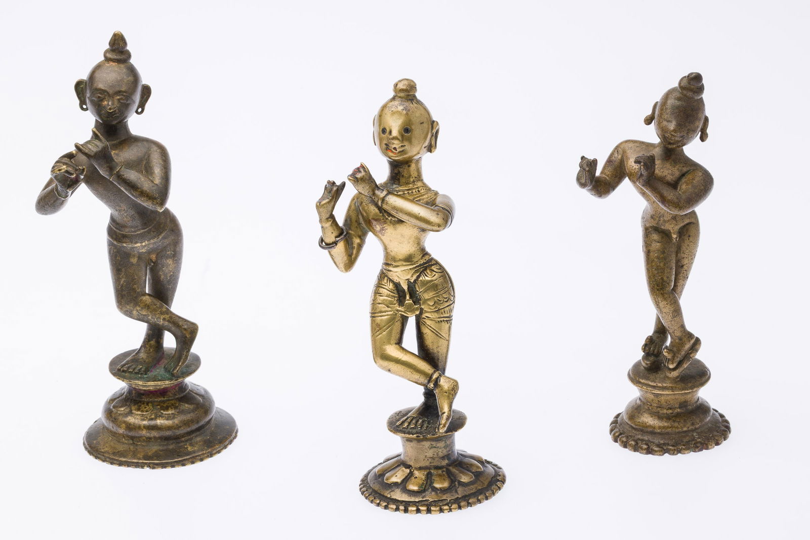 5 Brass Thai Figurines - 3