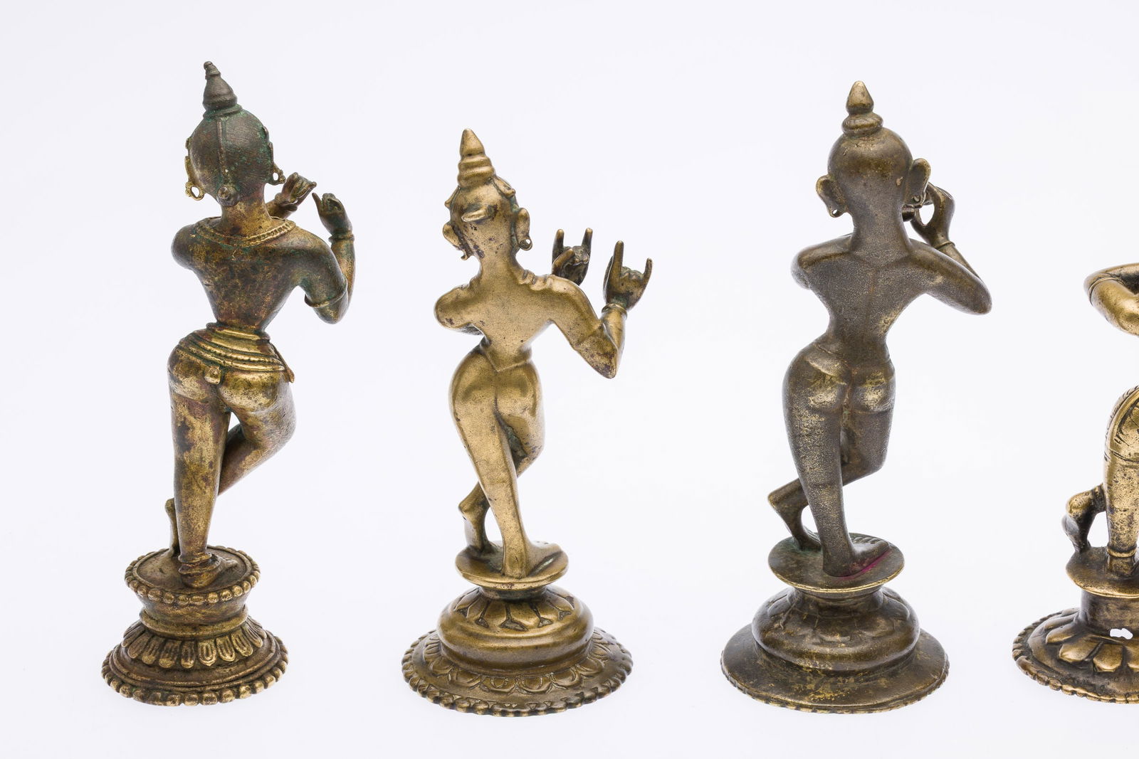 5 Brass Thai Figurines - 5