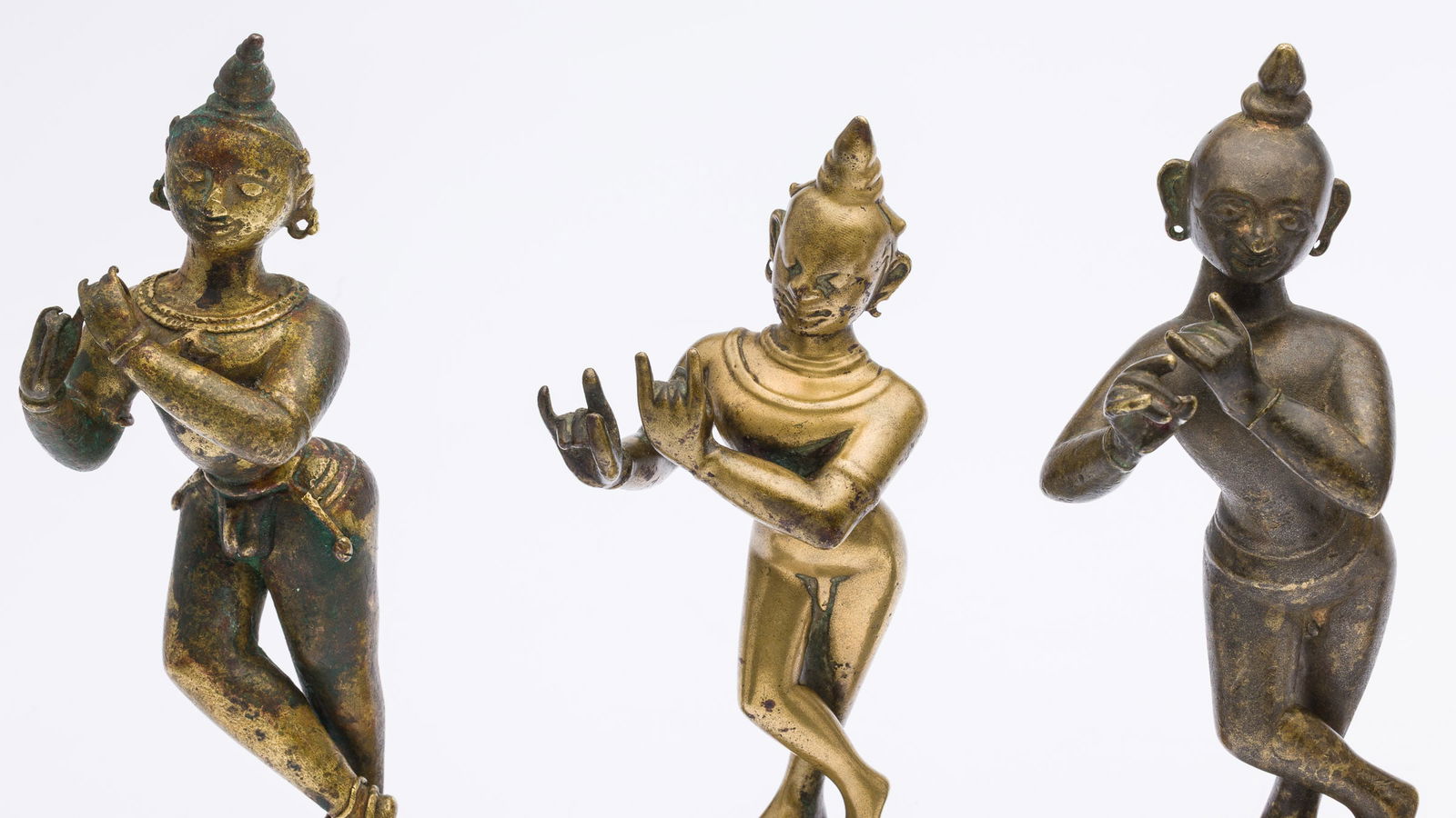 5 Brass Thai Figurines - 7