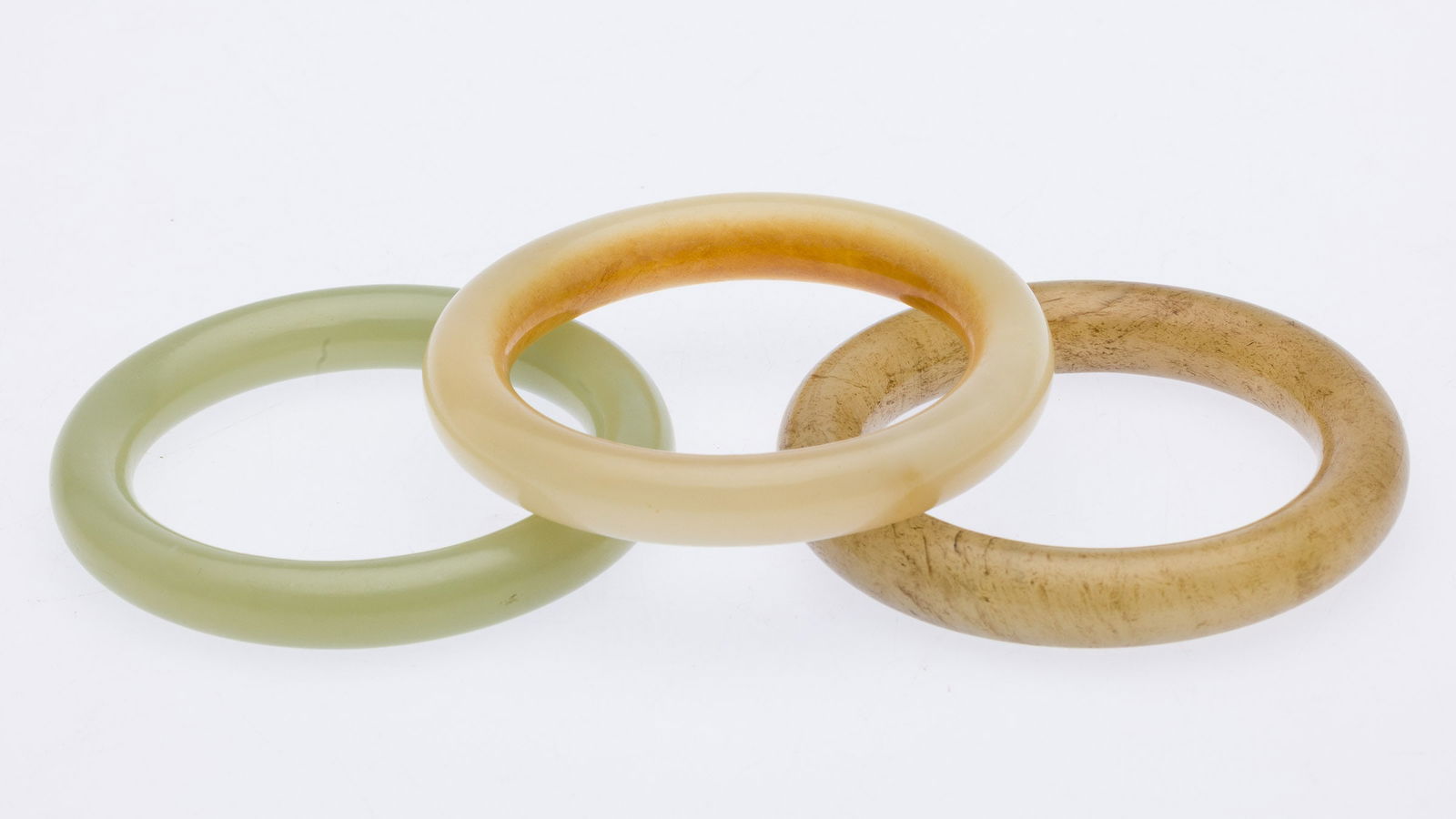 3 Chinese Hardstone Bracelets (1 of 5)