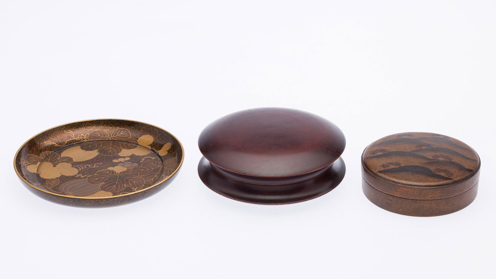 Small Lacquer Dish and Two Lidded Boxes (1 of 7)