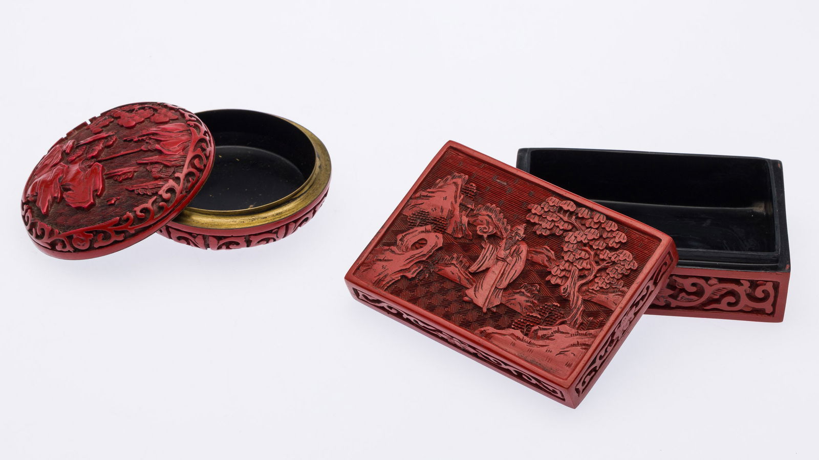 Two Chinese Cinnabar Boxes - 6