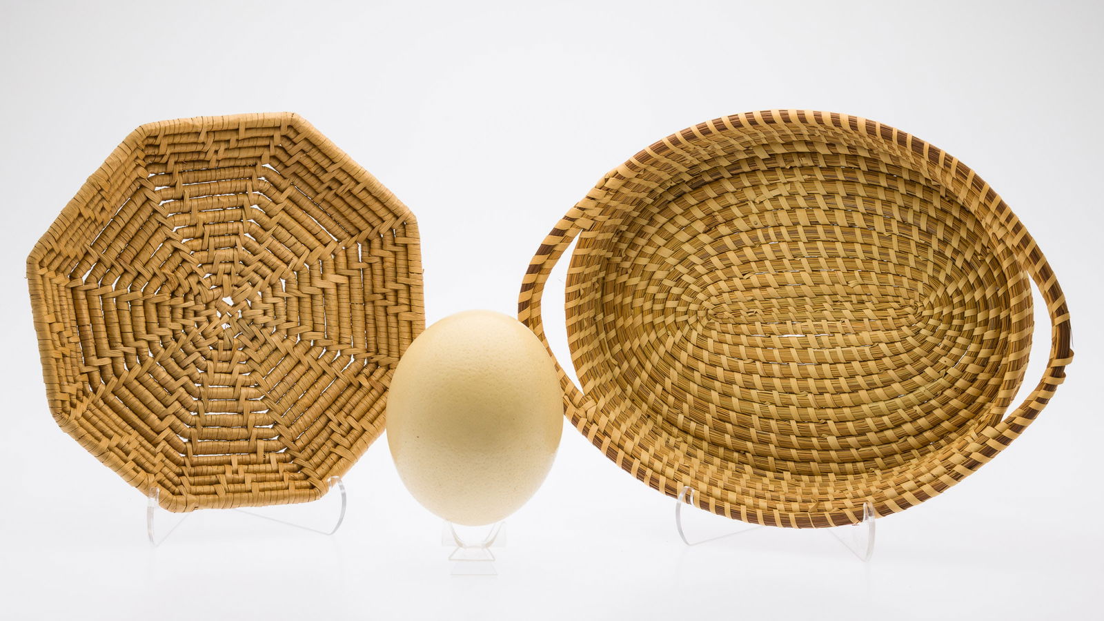 Two Woven Baskets and an Ostrich Egg (1 of 10)