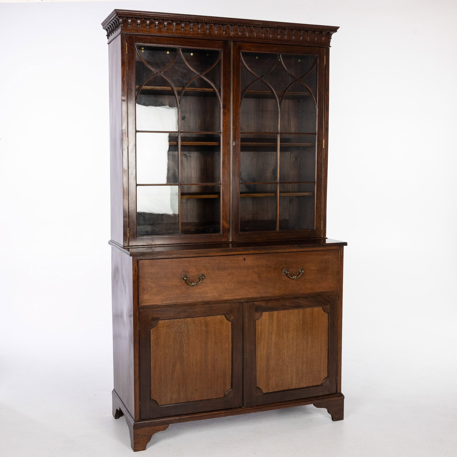 George III Style Mahogany Secretary Bookcase, 19th C (1 of 11)