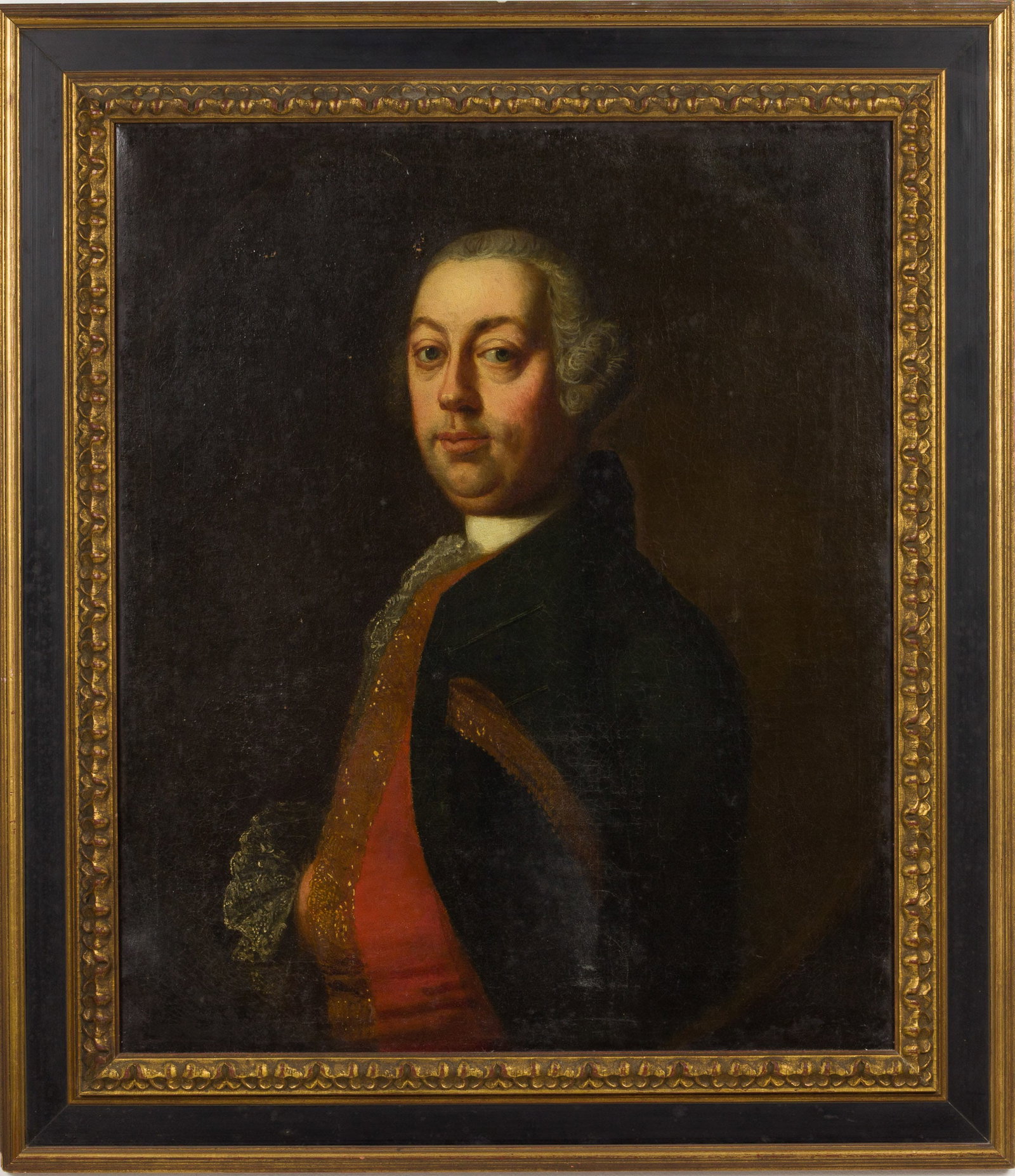 British School, Gentleman with Red Vest, O/C, 18th C (1 of 14)