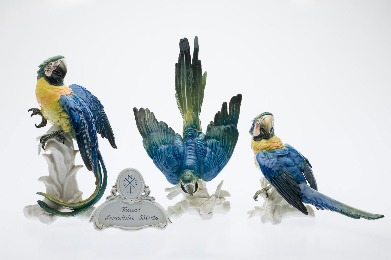 Group of 3 Ens Porcelain Parrots (1 of 10)
