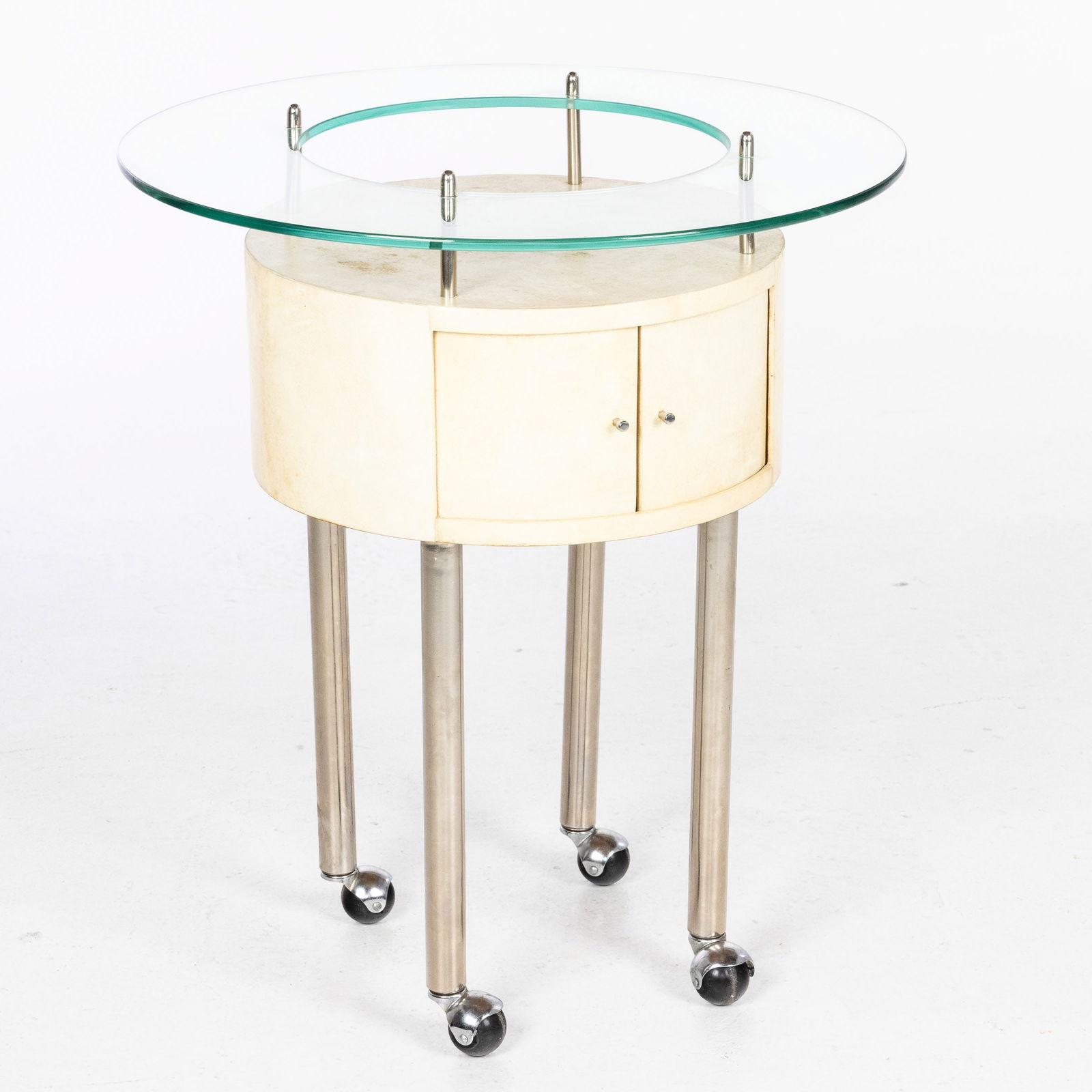 R & Y Augousti Shagreen and Chrome Bar (1 of 9)