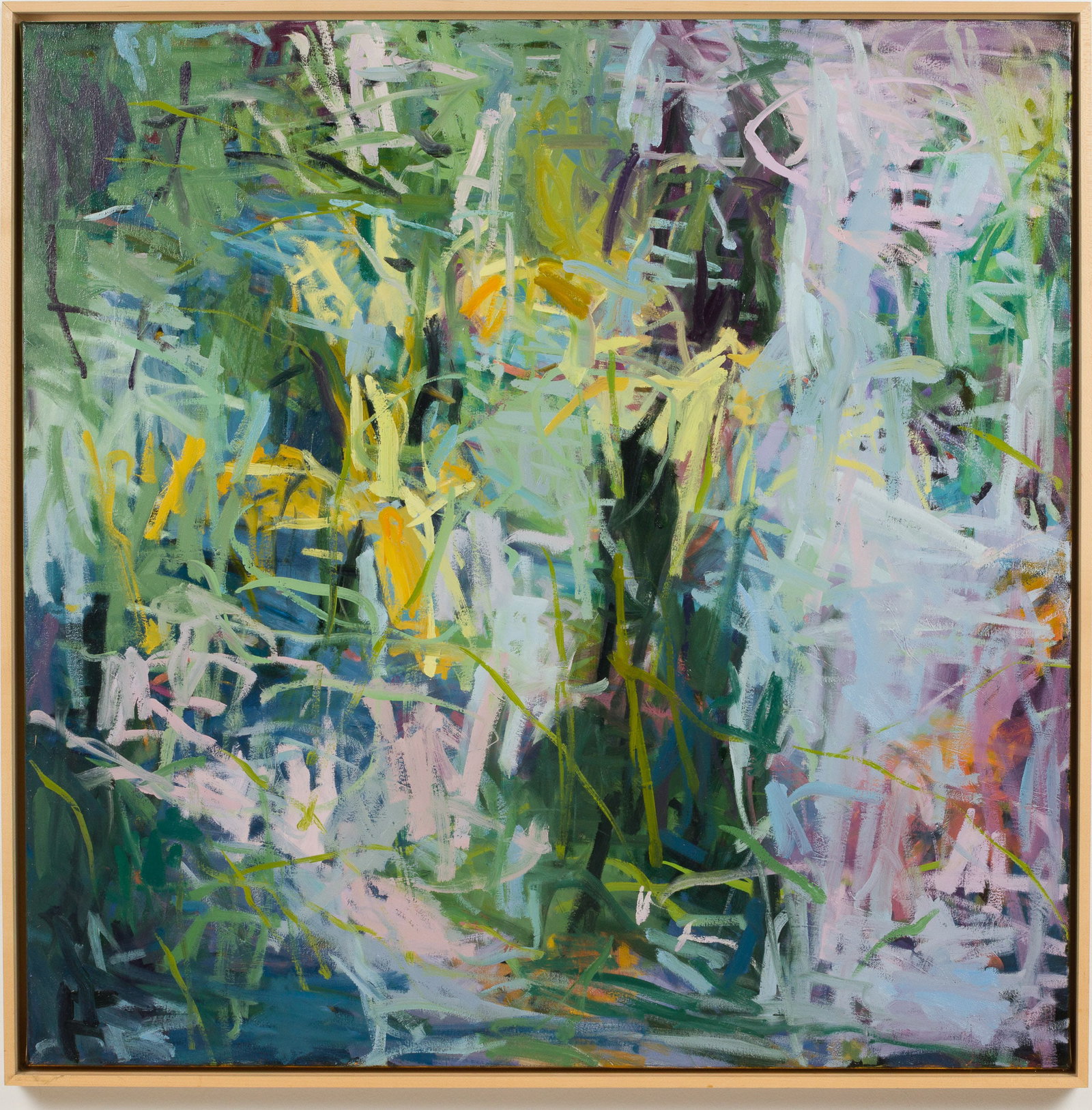 Connie Connally, Brassy Iris, Languid Lily, 2013: Property from a Private Collection, St. Simons Island, GA Description: Connie Connally (CA, 20th C), Brassy Iris, Languid Lily, 2013, Oil on Canvas, signed, titled and dated 2013 on verso, with 'L