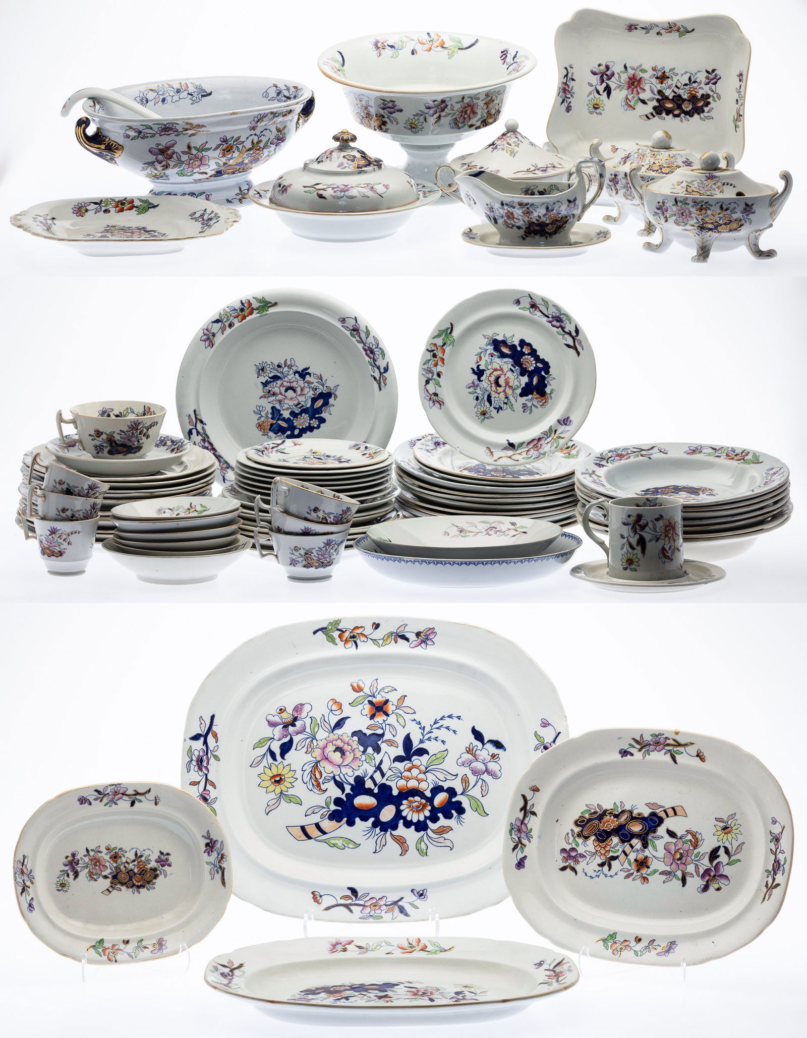 Group of Davenport China, 19th C, 90 pcs. (1 of 20)