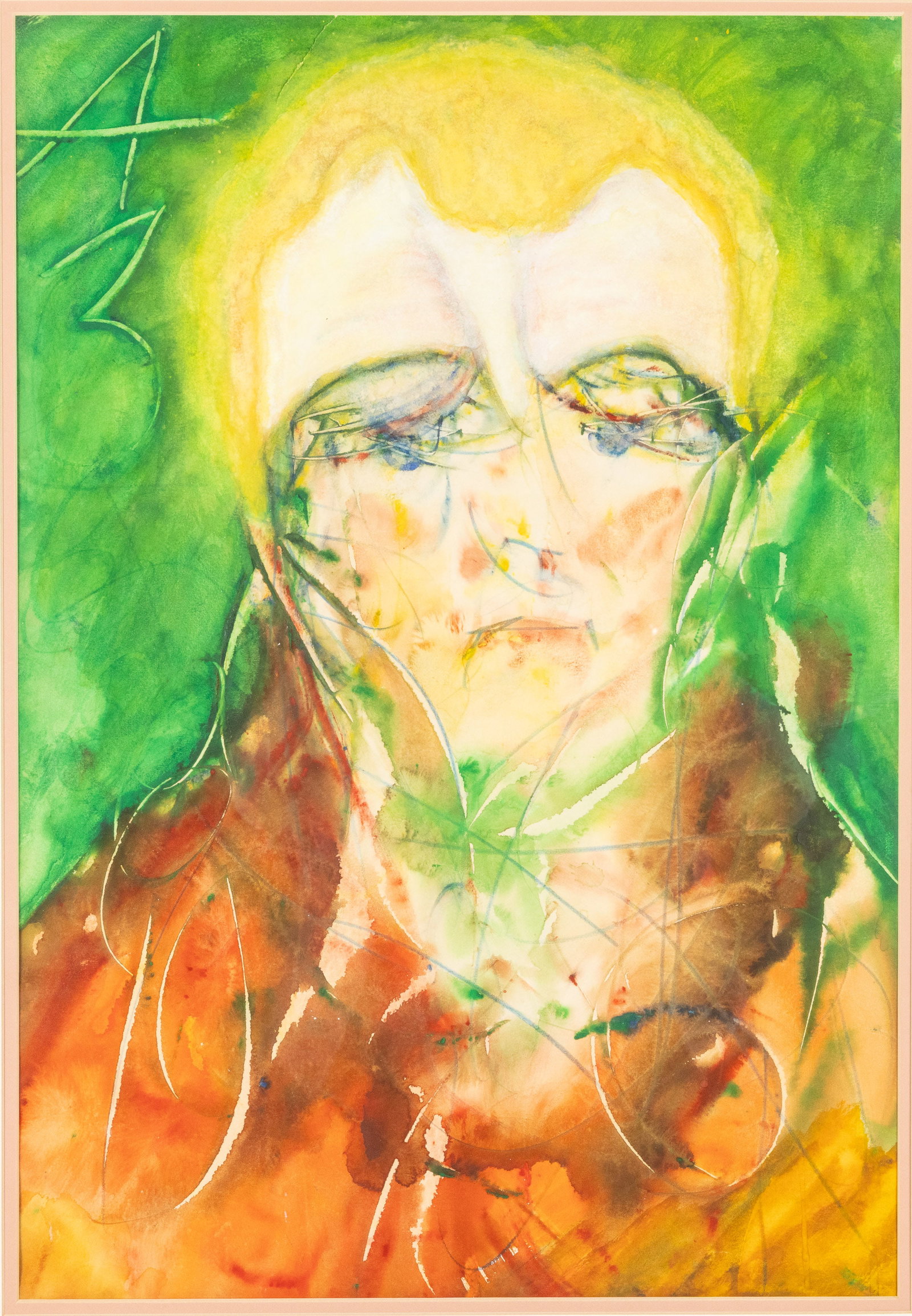 Anatoly Zverev (1931-1986), Self Portrait, W/C (1 of 10)