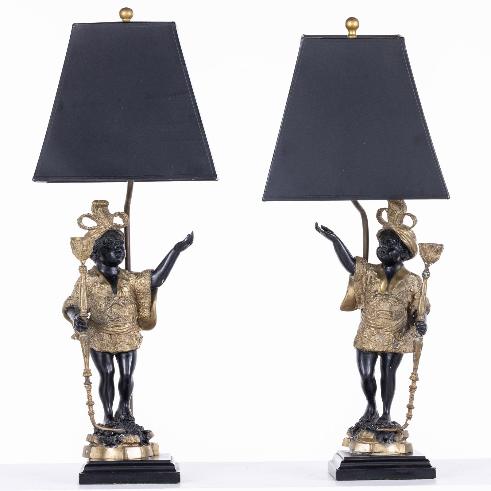 Pair of Bronze Blackamoor Lamps (1 of 11)