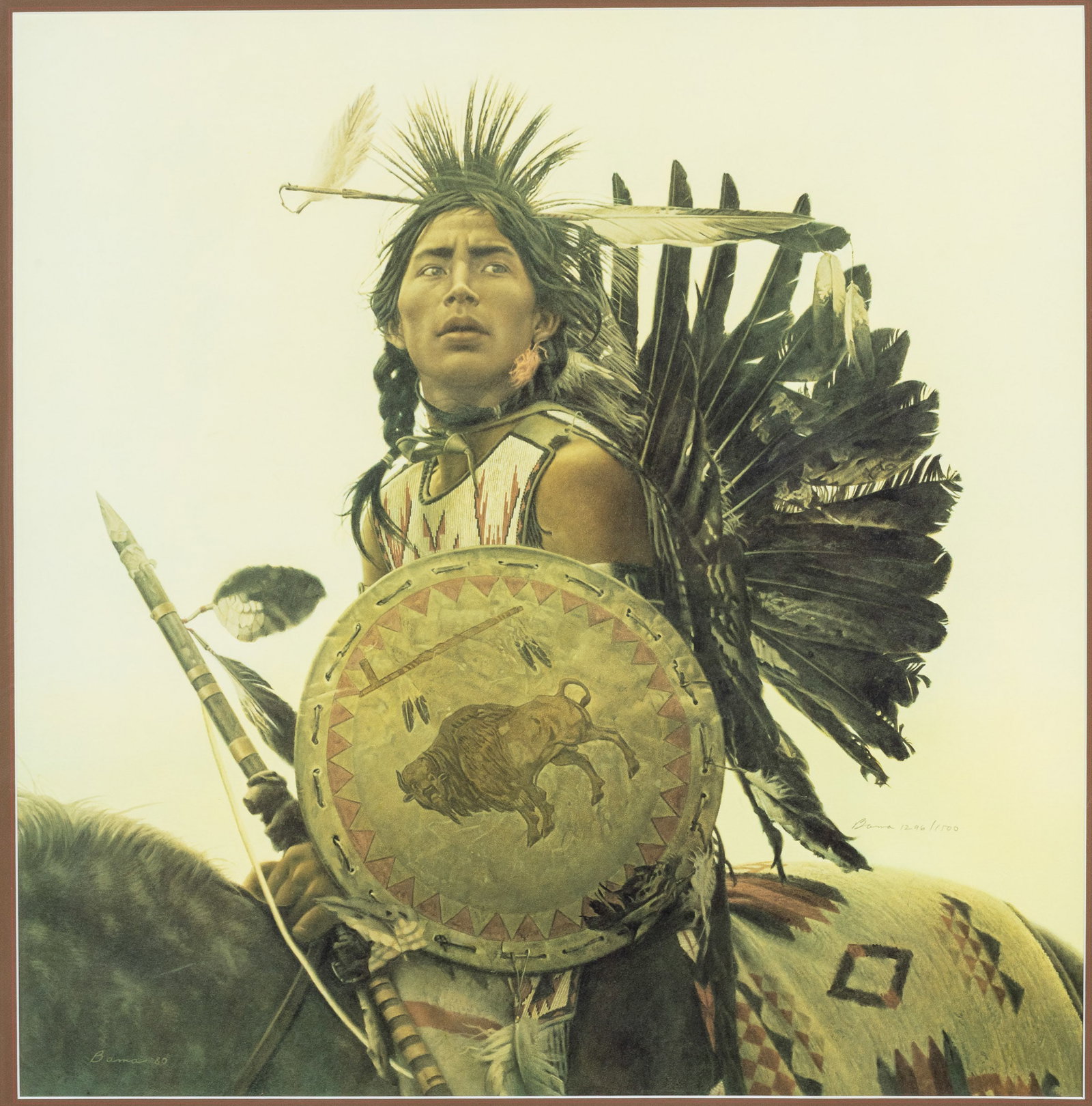 James E. Bama, Young Plains Indian Offset Lithograph (1 of 12)