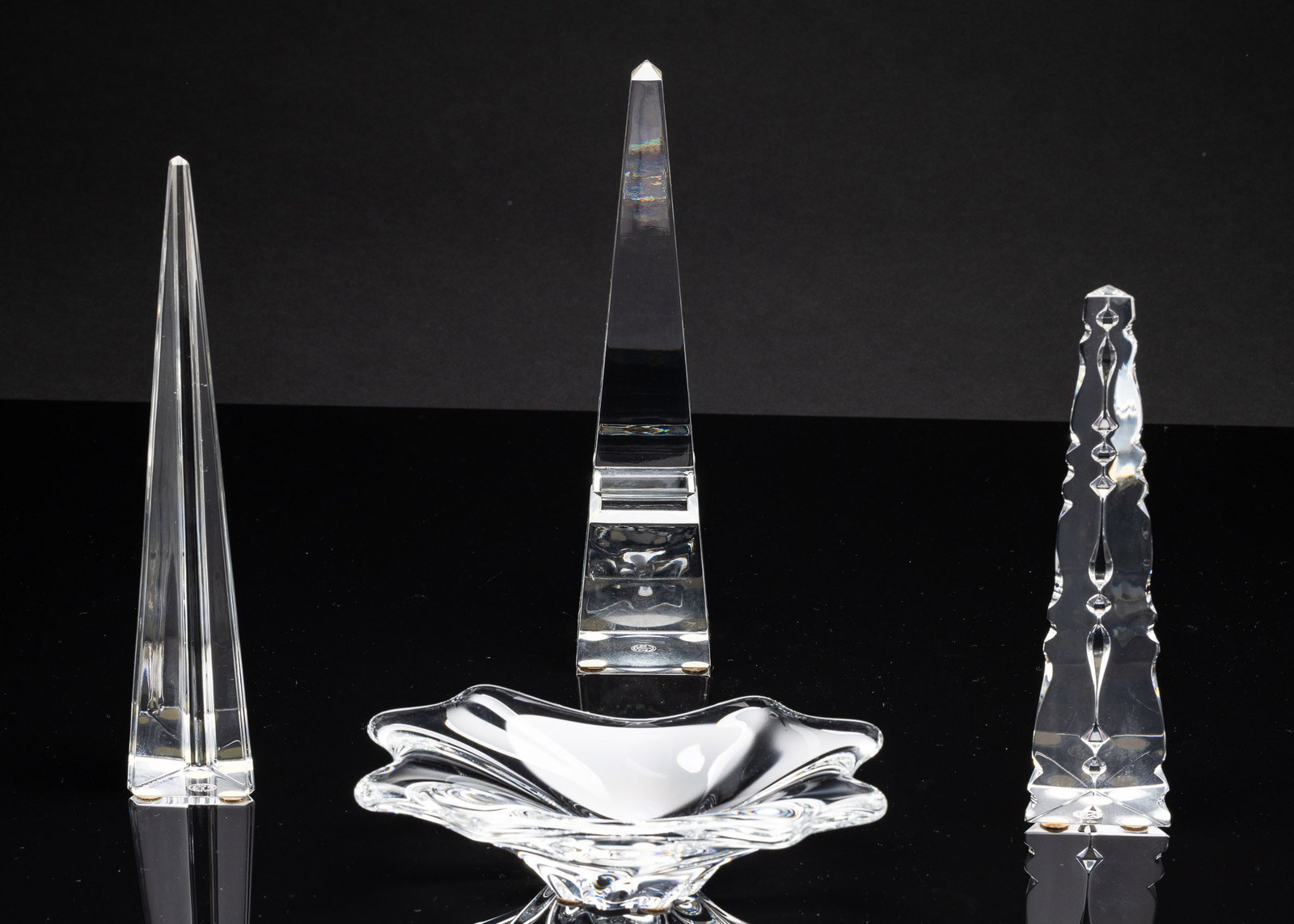 3 Baccarat Obelisks and a Bowl (1 of 8)
