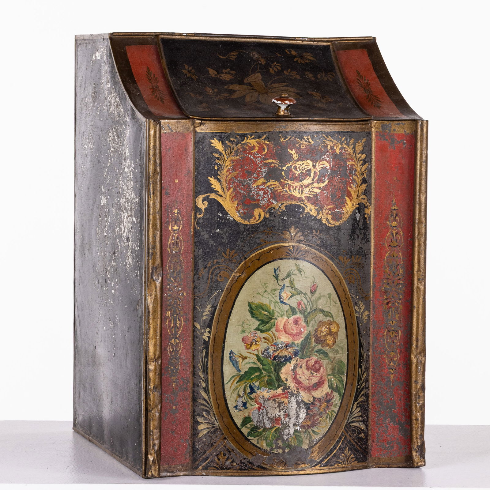 English Tole canister, 19th Century (1 of 10)