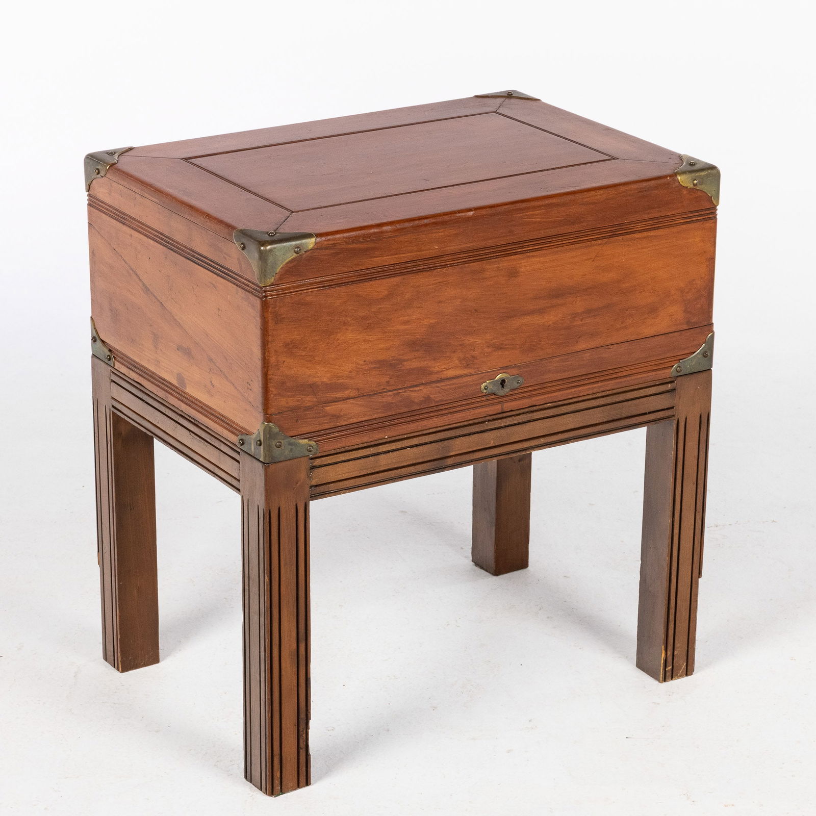 English Stained Wood Box on Stand (1 of 13)