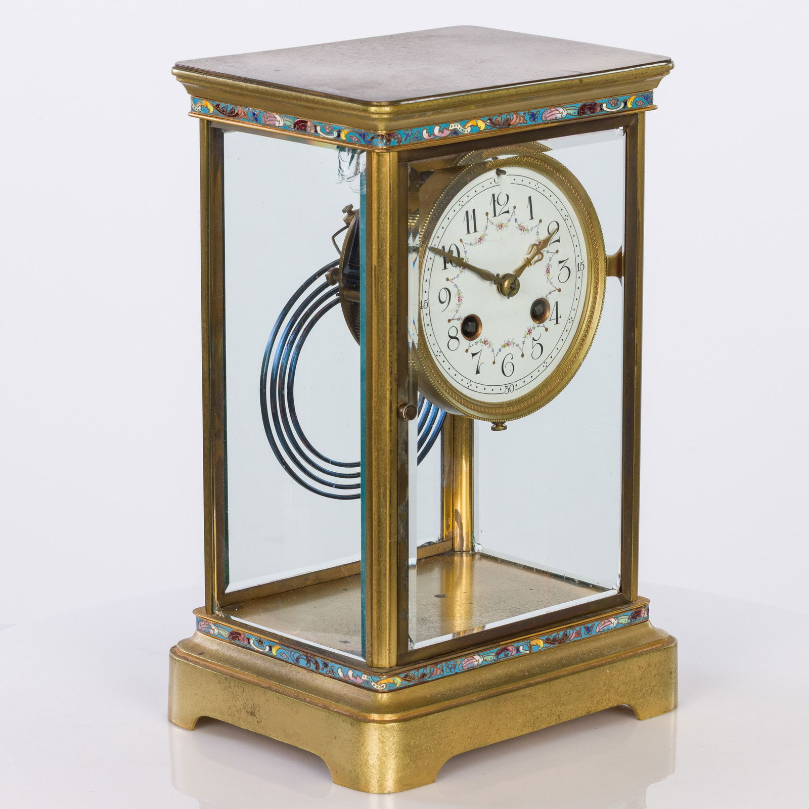 French Champleve Crystal Regulator - 2