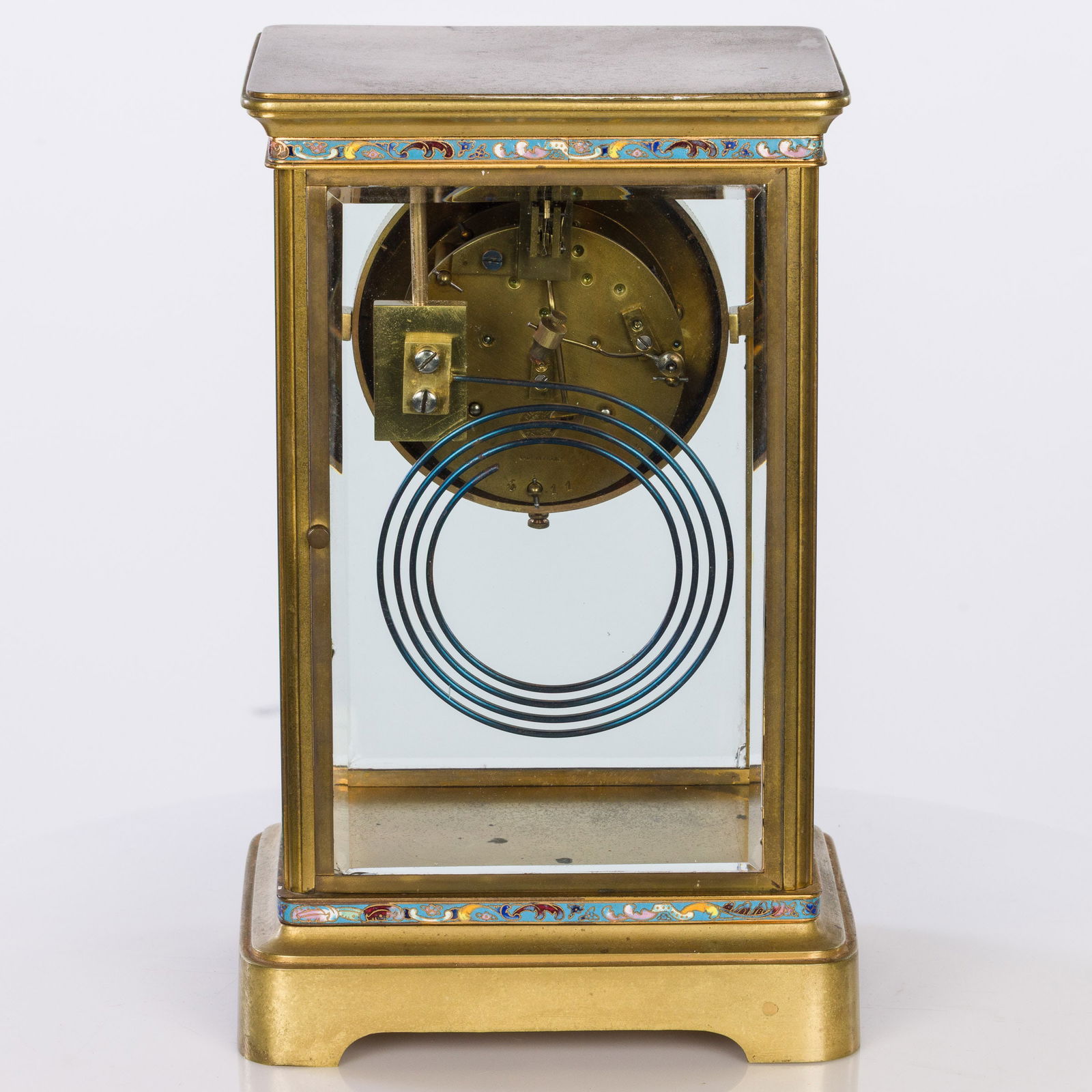 French Champleve Crystal Regulator - 4