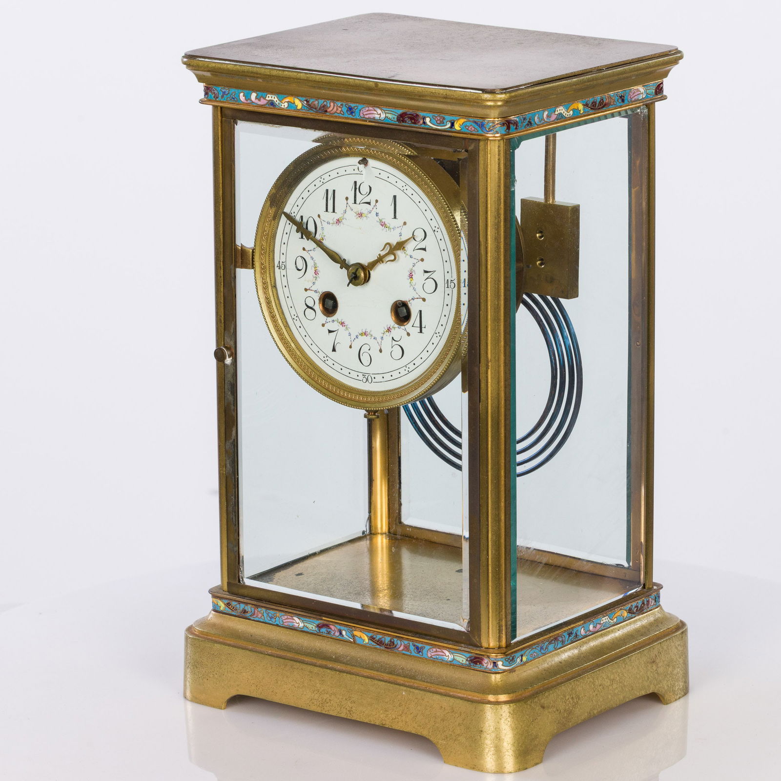 French Champleve Crystal Regulator - 6