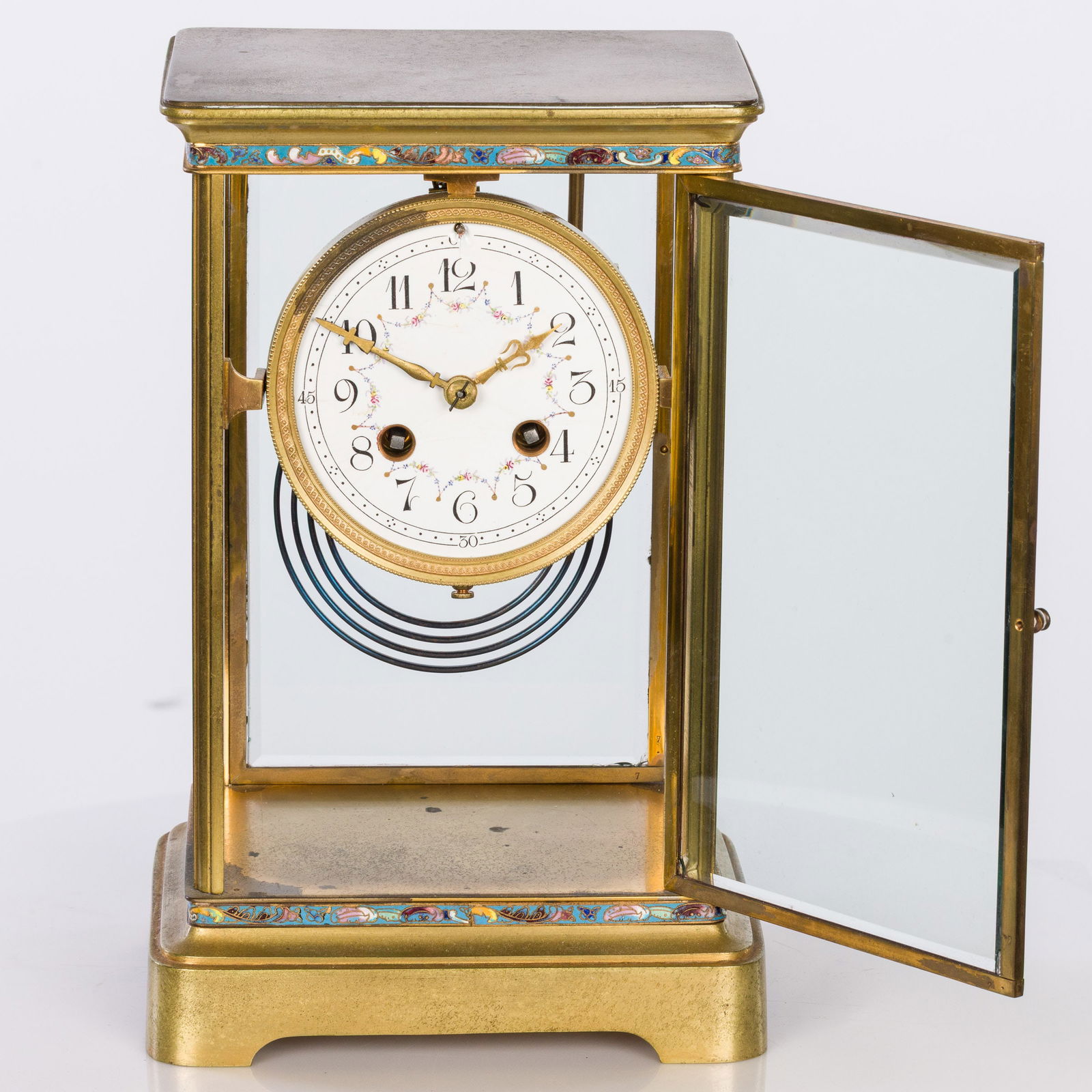 French Champleve Crystal Regulator - 7