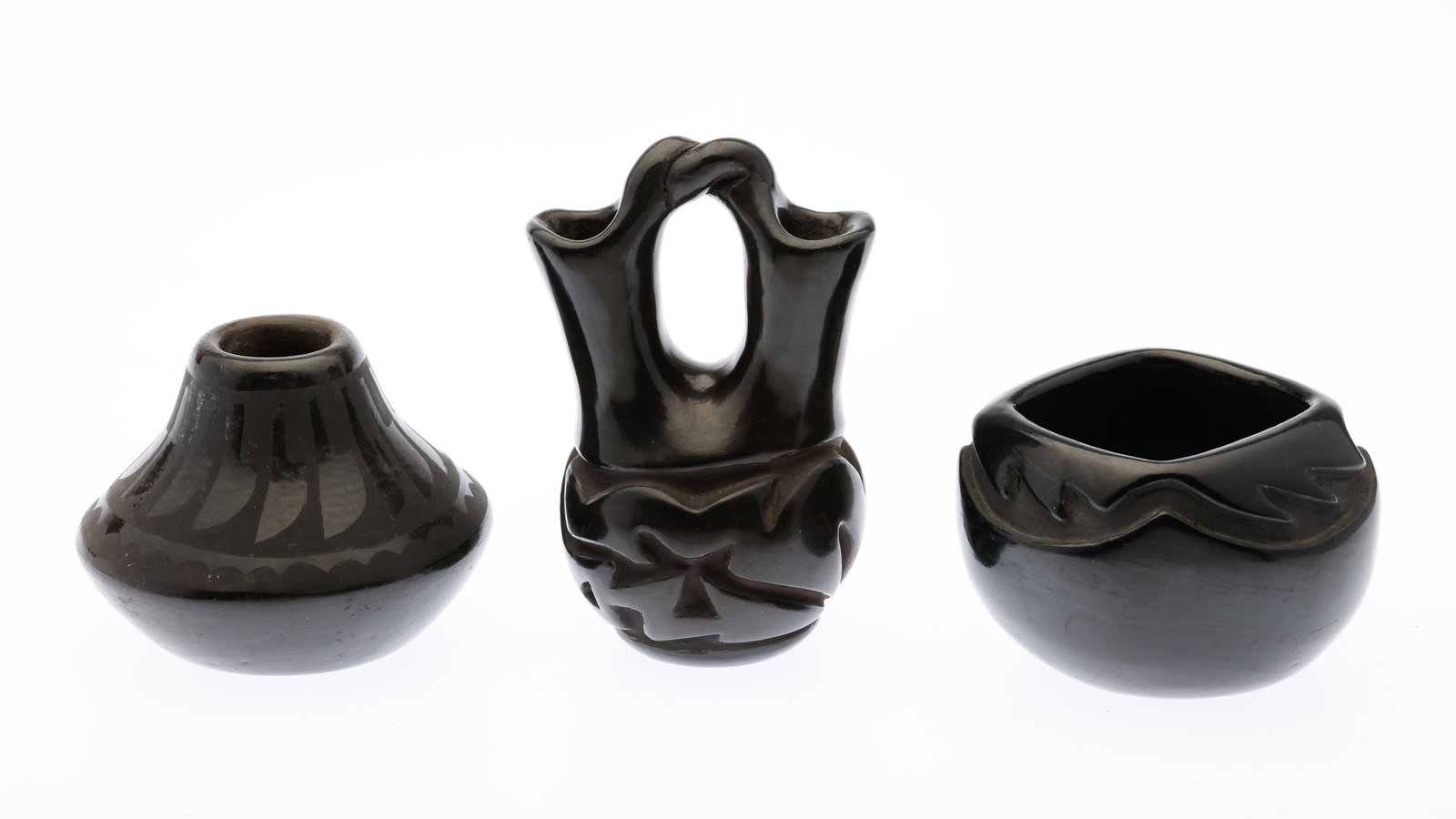Frances Salazar (1936-2002) Blackware Jar & 2 Others (1 of 7)
