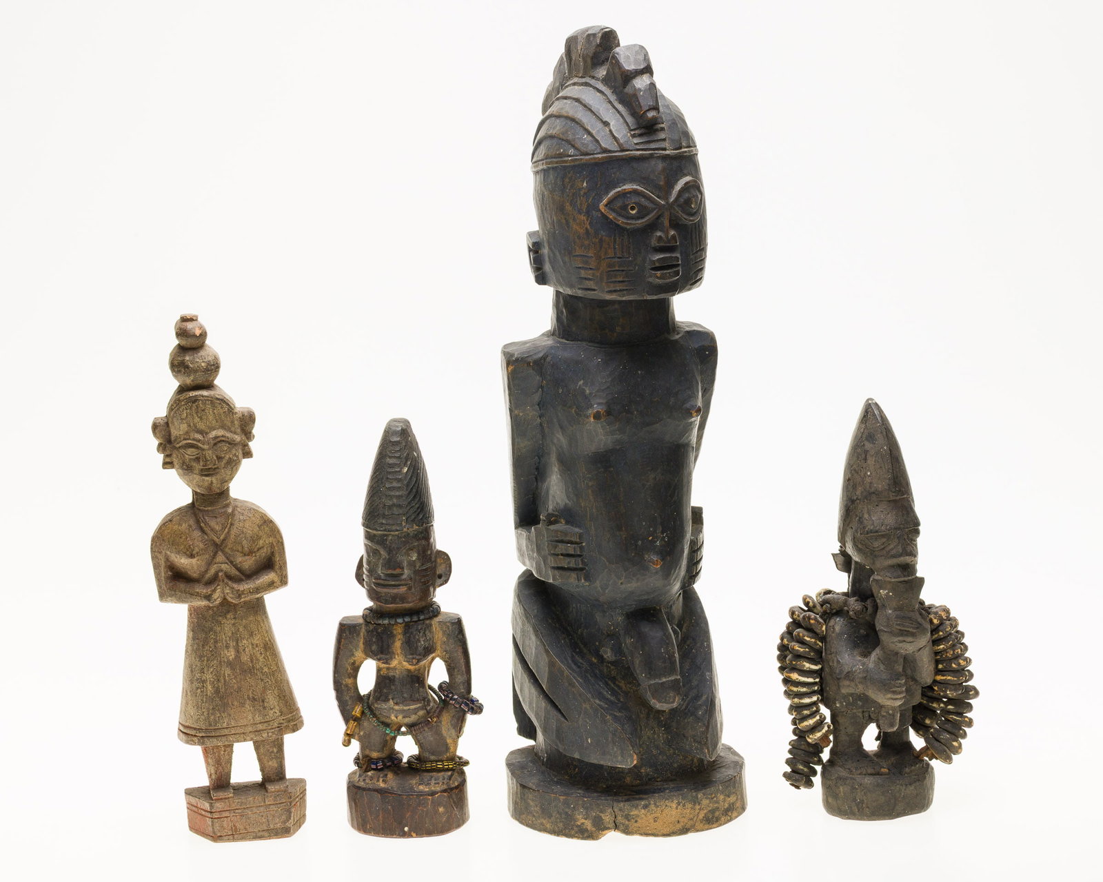 3 African Standing Figures, and Another  (1 of 12)