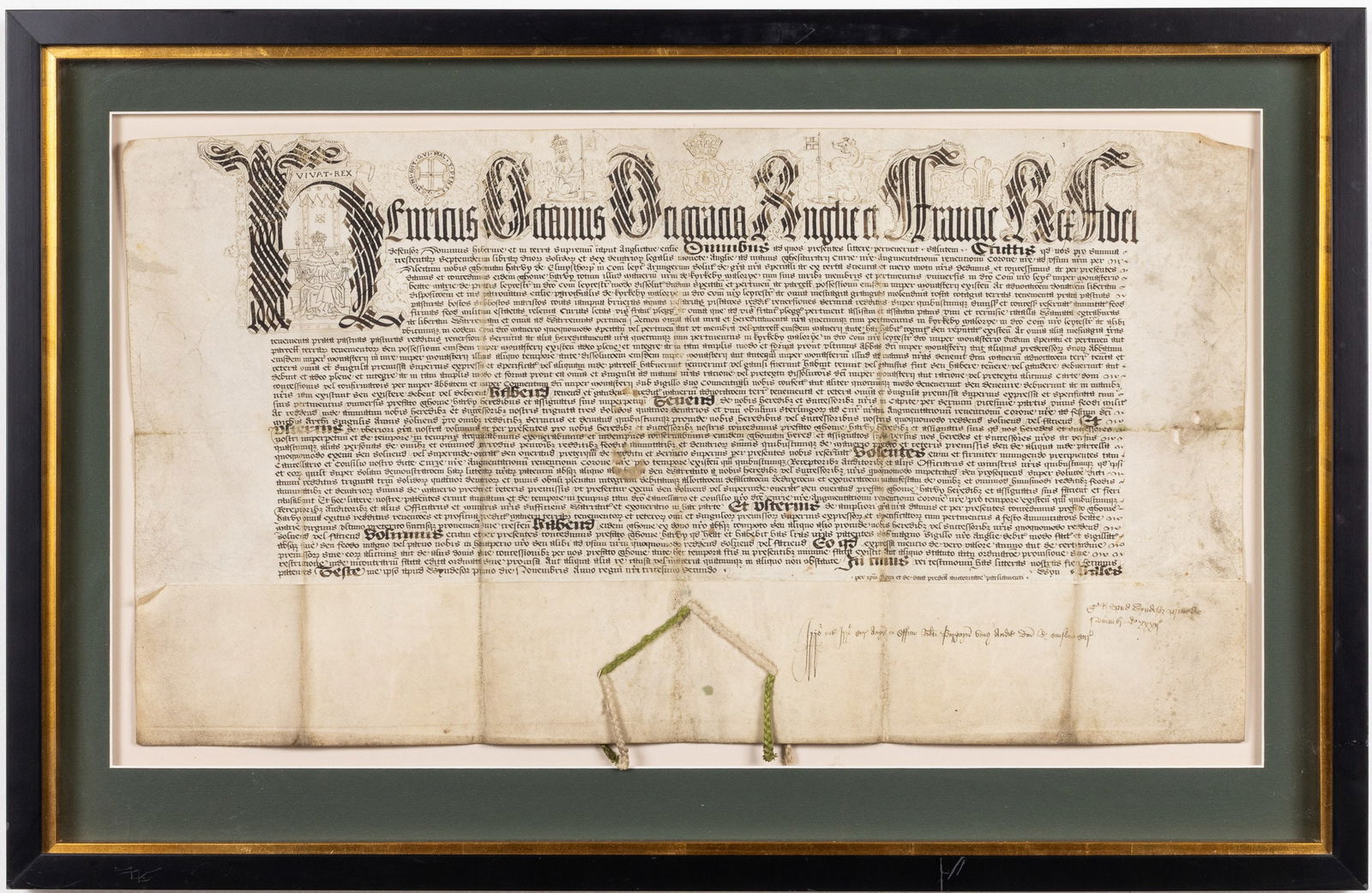 Early English Parchment Legal Document, 17th/18th C (1 of 9)