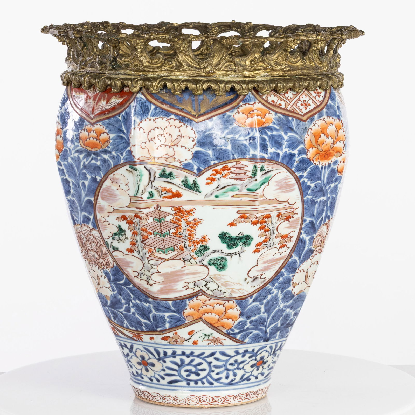 Japanese Porcelain Gilt Metal Mounted Planter (1 of 12)