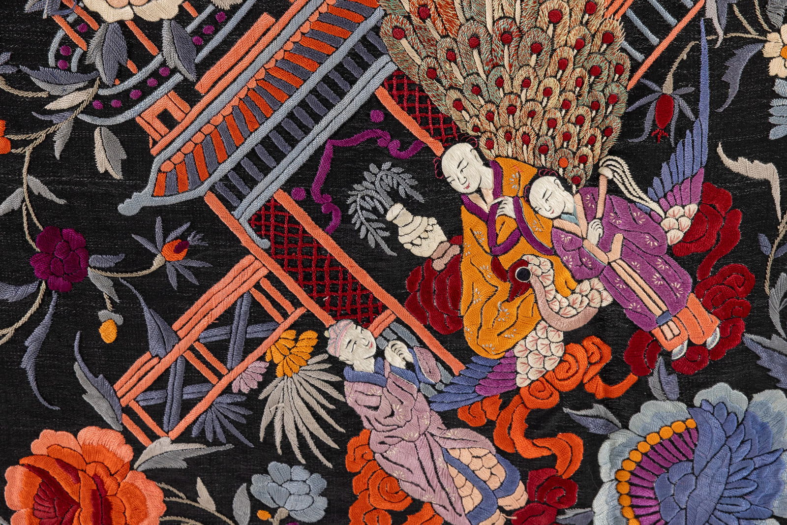 Two Chinese Needlework Shawls - 10