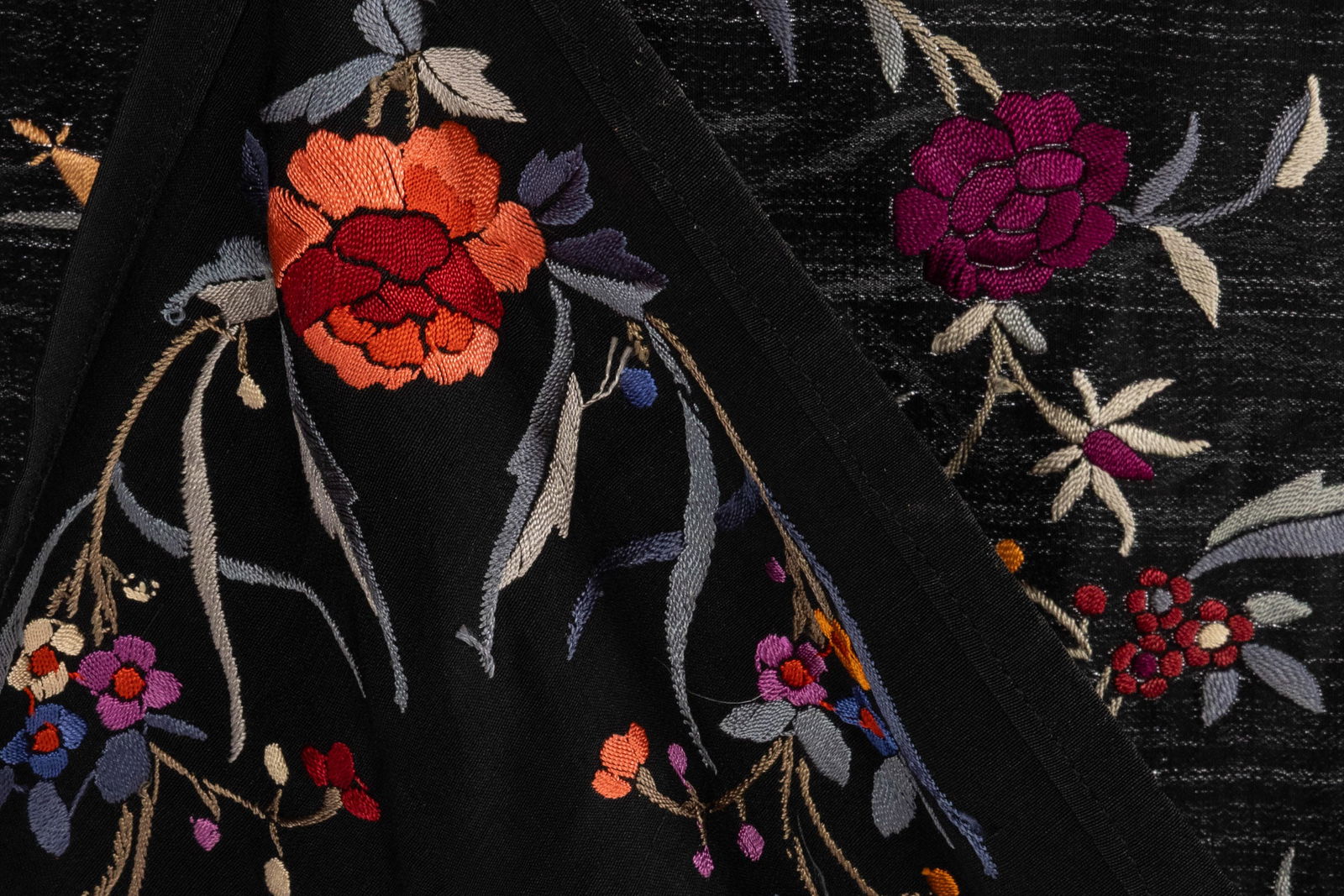 Two Chinese Needlework Shawls - 11