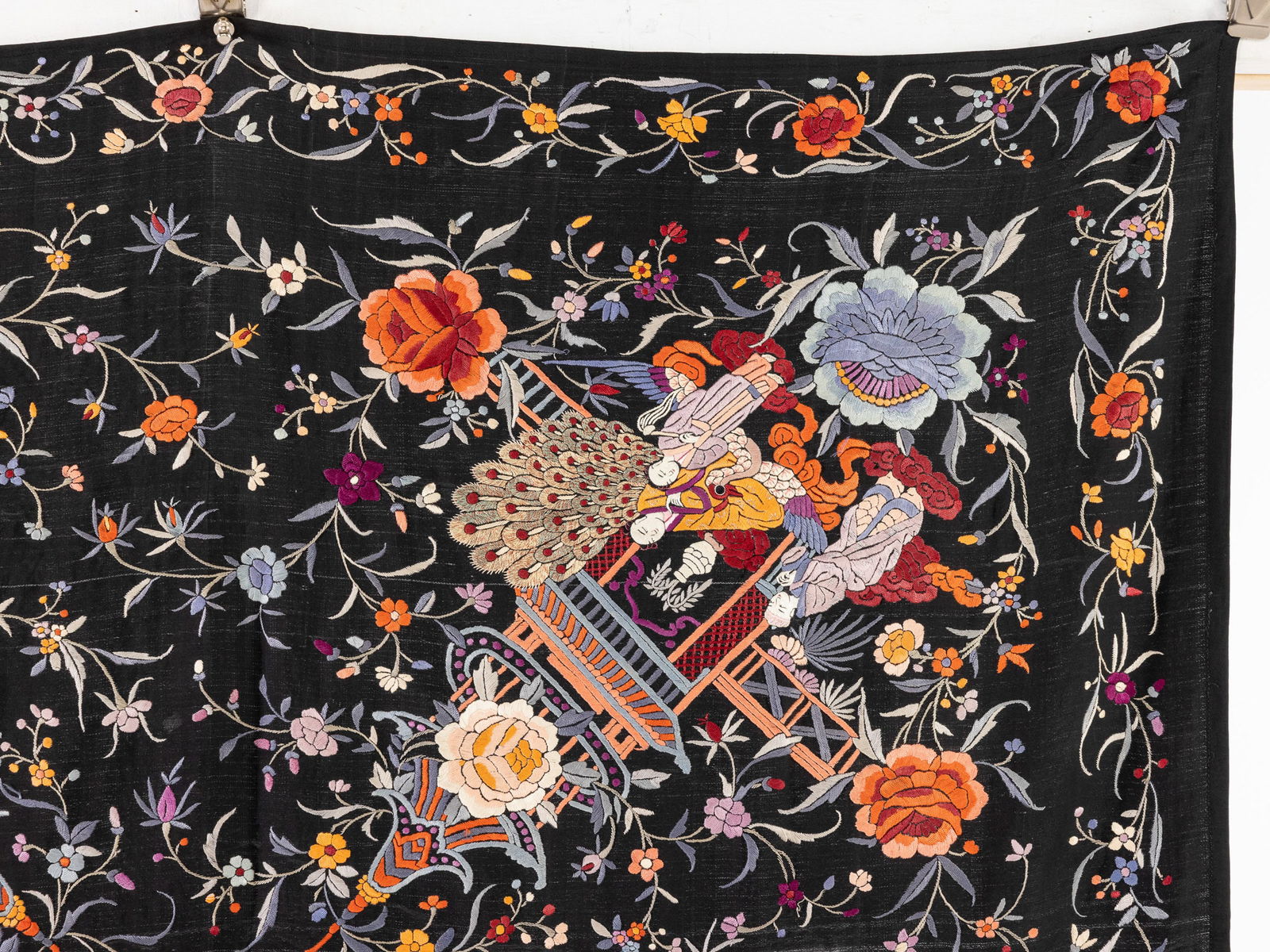 Two Chinese Needlework Shawls - 5