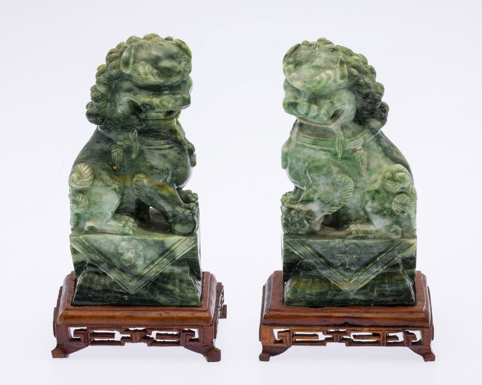 Pair of Chinese Jade Fu Dogs (1 of 11)