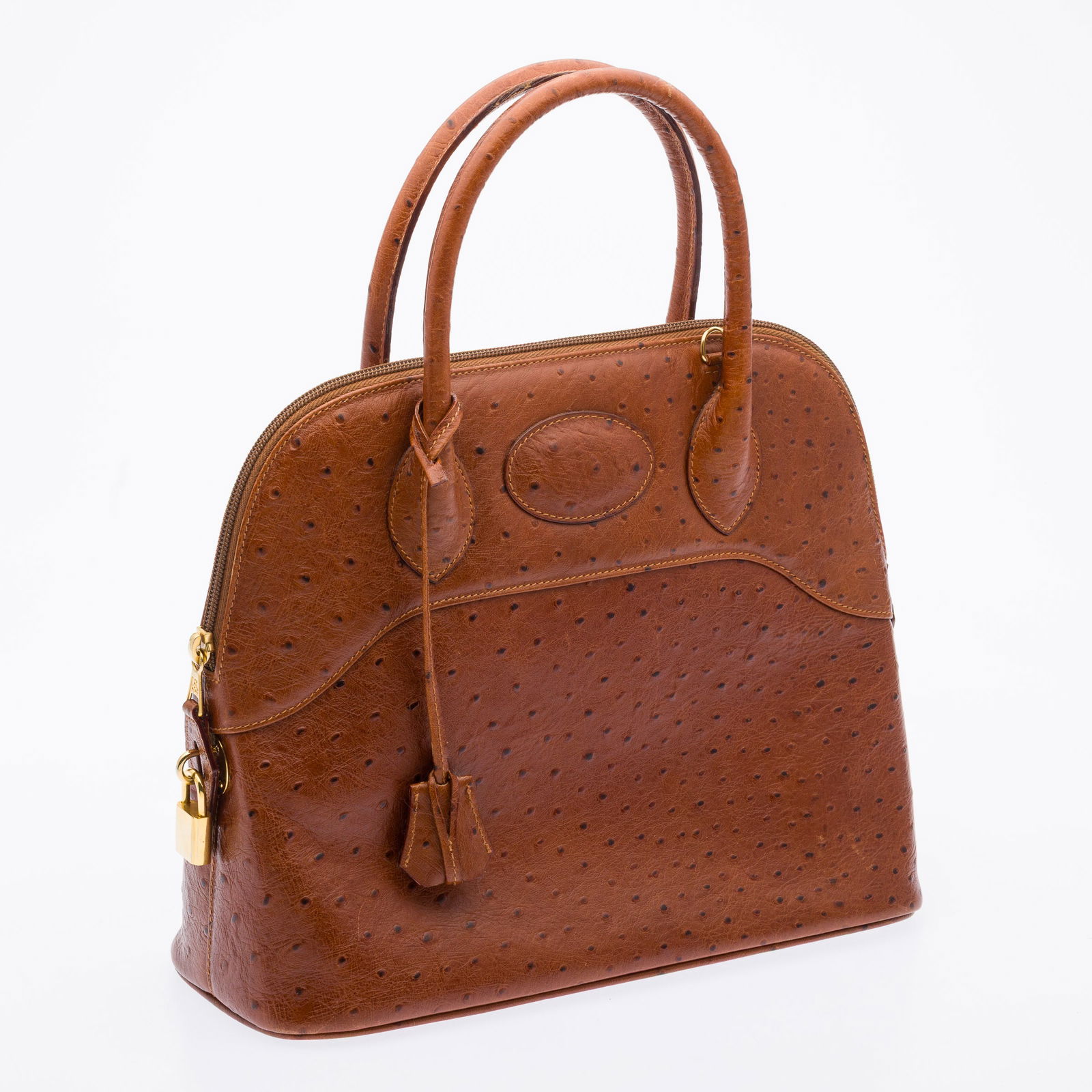 Italian Ostrich Handbag (1 of 10)