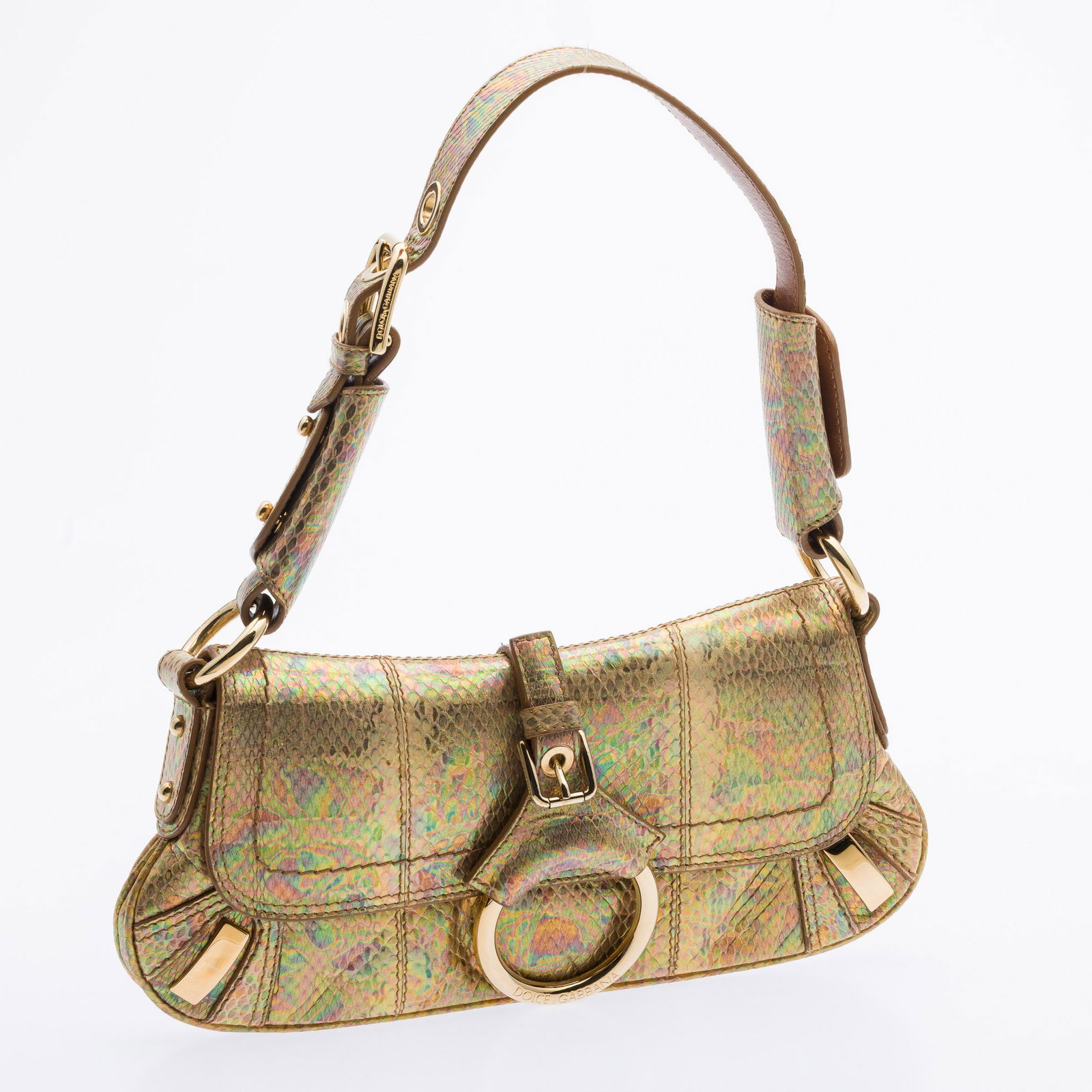 Dolce & Gabbana Gold Python Shoulder Bag (1 of 7)