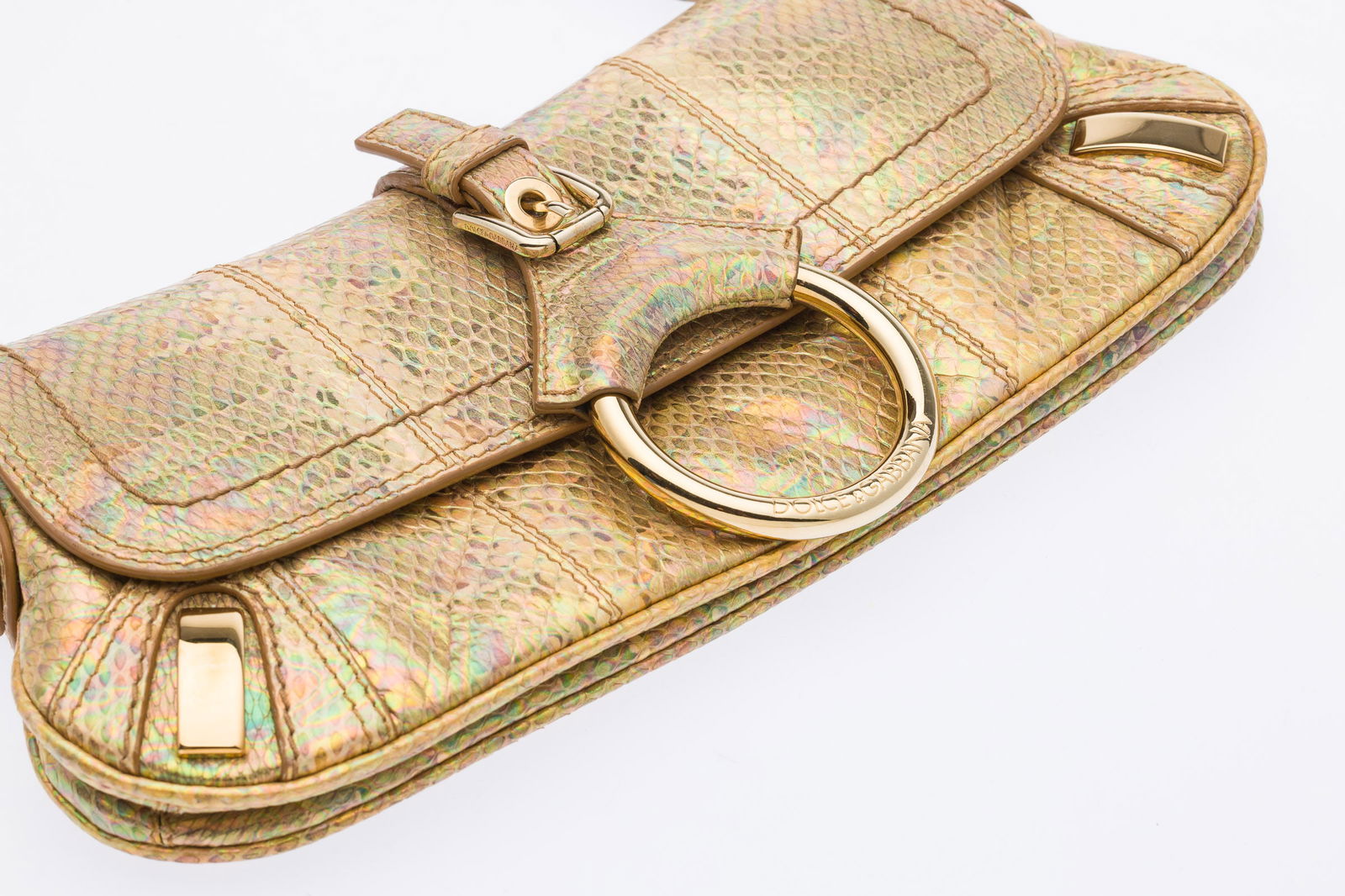 Dolce & Gabbana Gold Python Shoulder Bag - 4