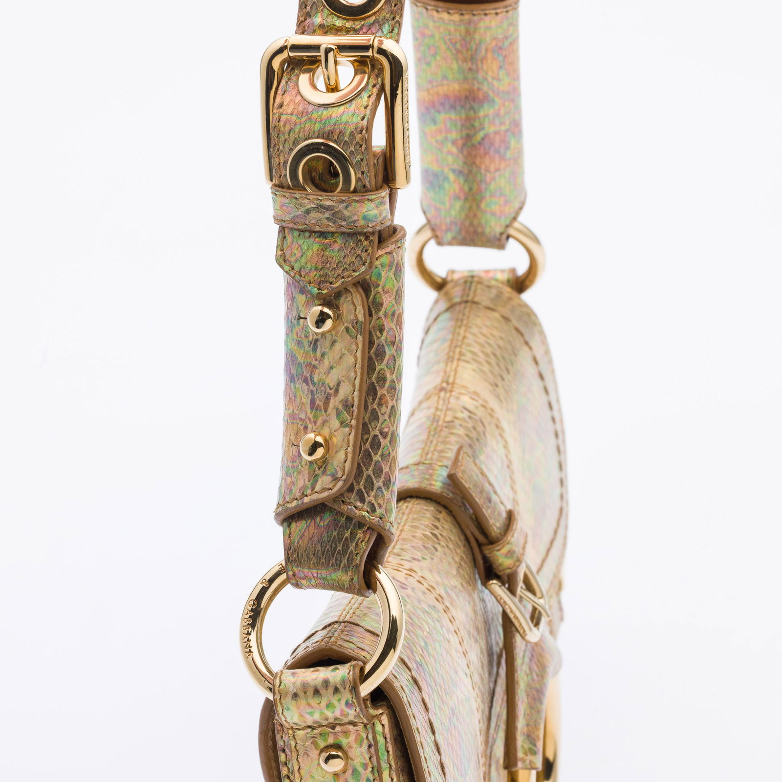 Dolce & Gabbana Gold Python Shoulder Bag - 6