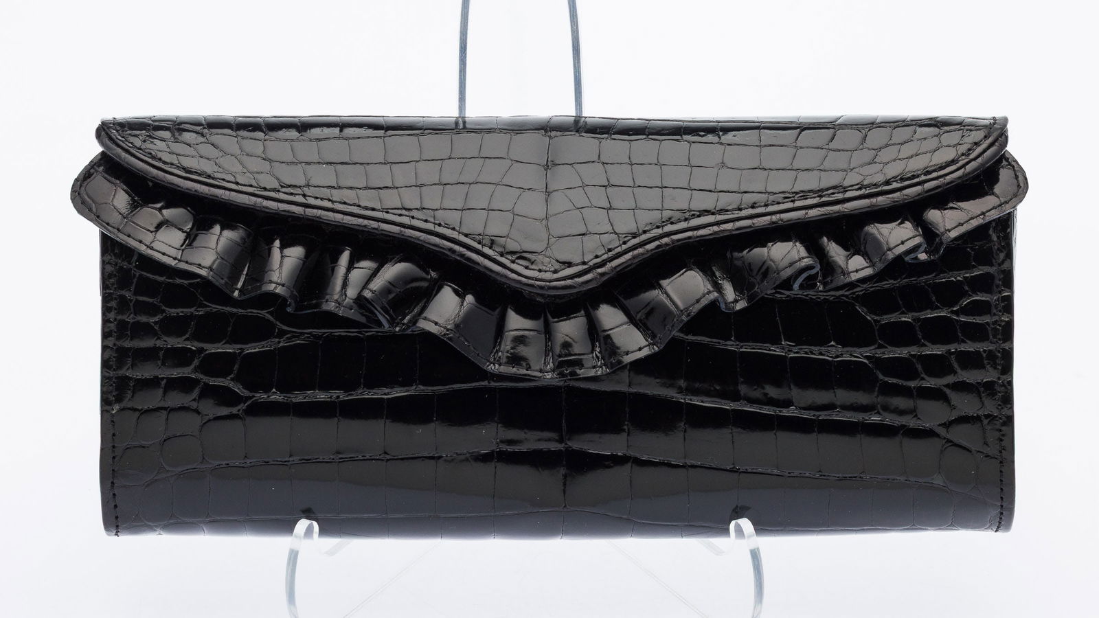 Lana Marks Alligator Clutch w Strap & Fur Edging (1 of 13)