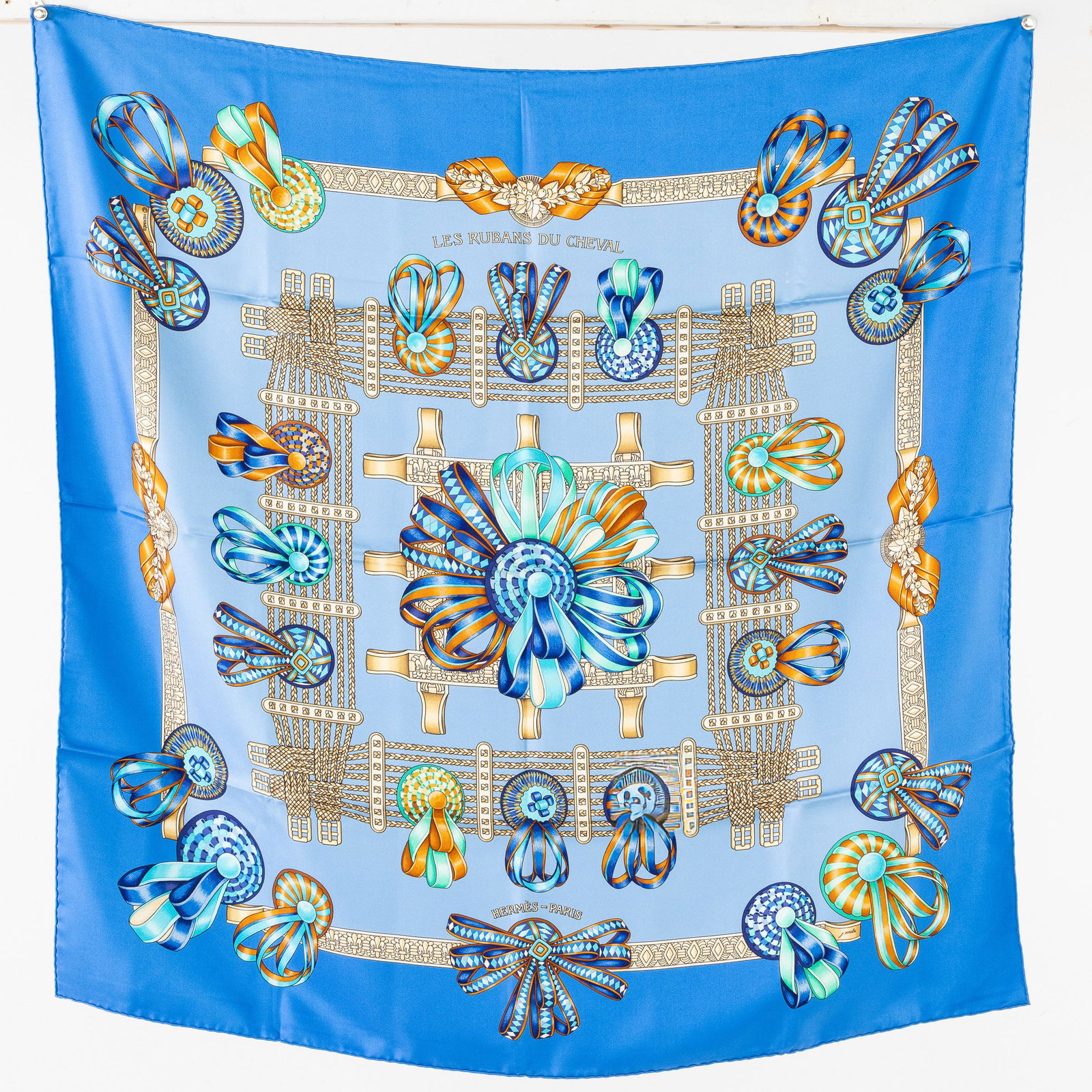 Hermes 'Les Rubans de Cheval' Silk Scarf (1 of 8)