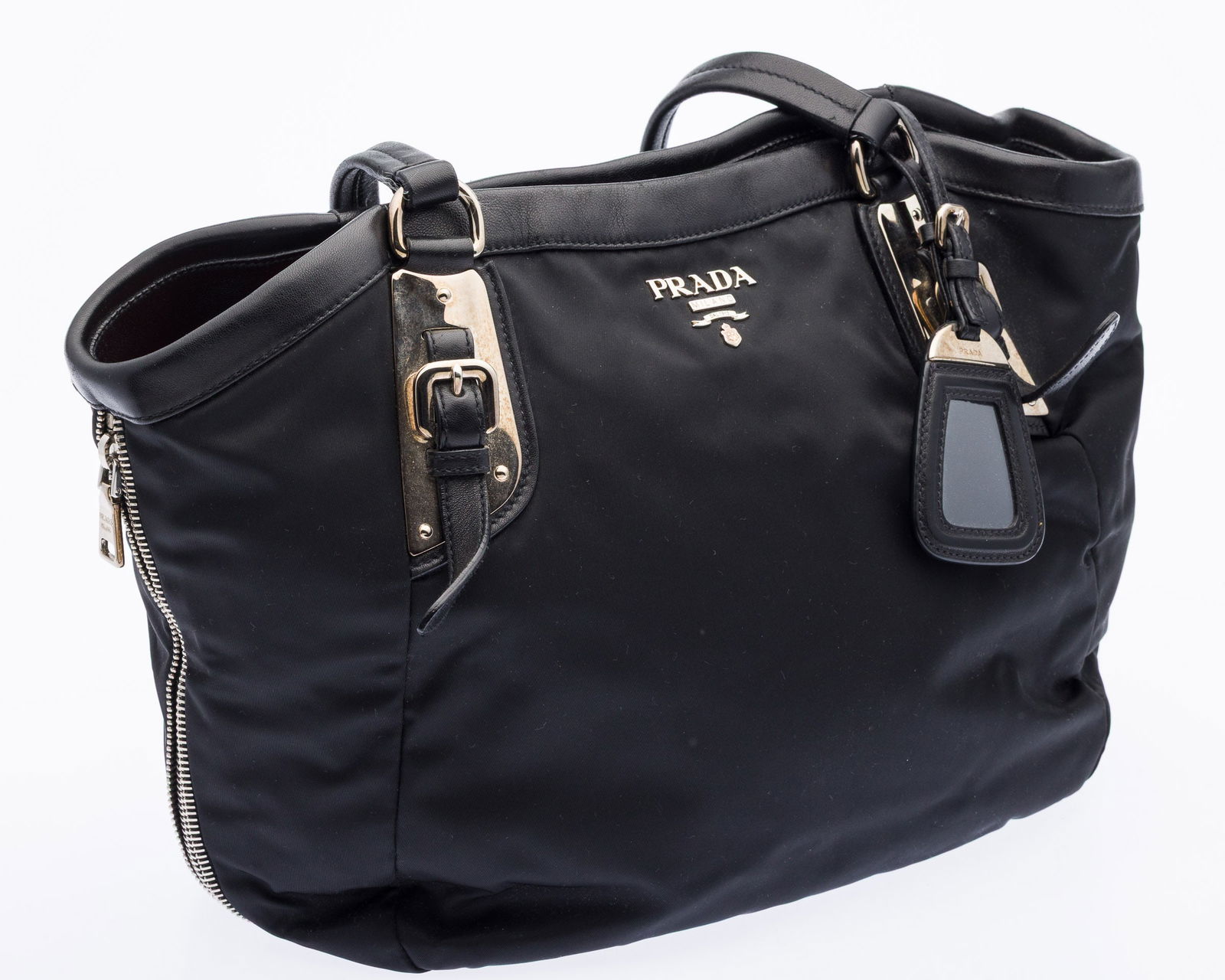 Prada Black Nylon and Leather Tote Bag (1 of 10)