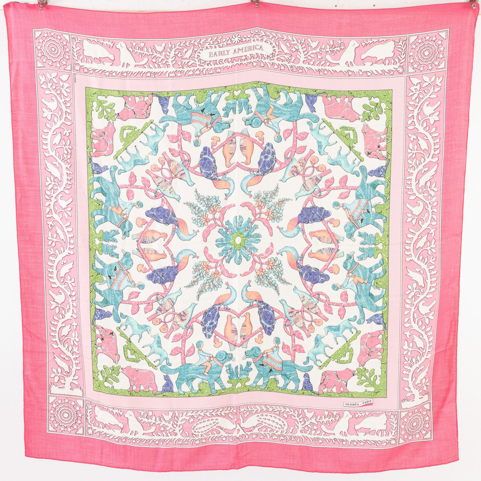 Hermes Early America Carre 90 Silk Scarf (1 of 8)