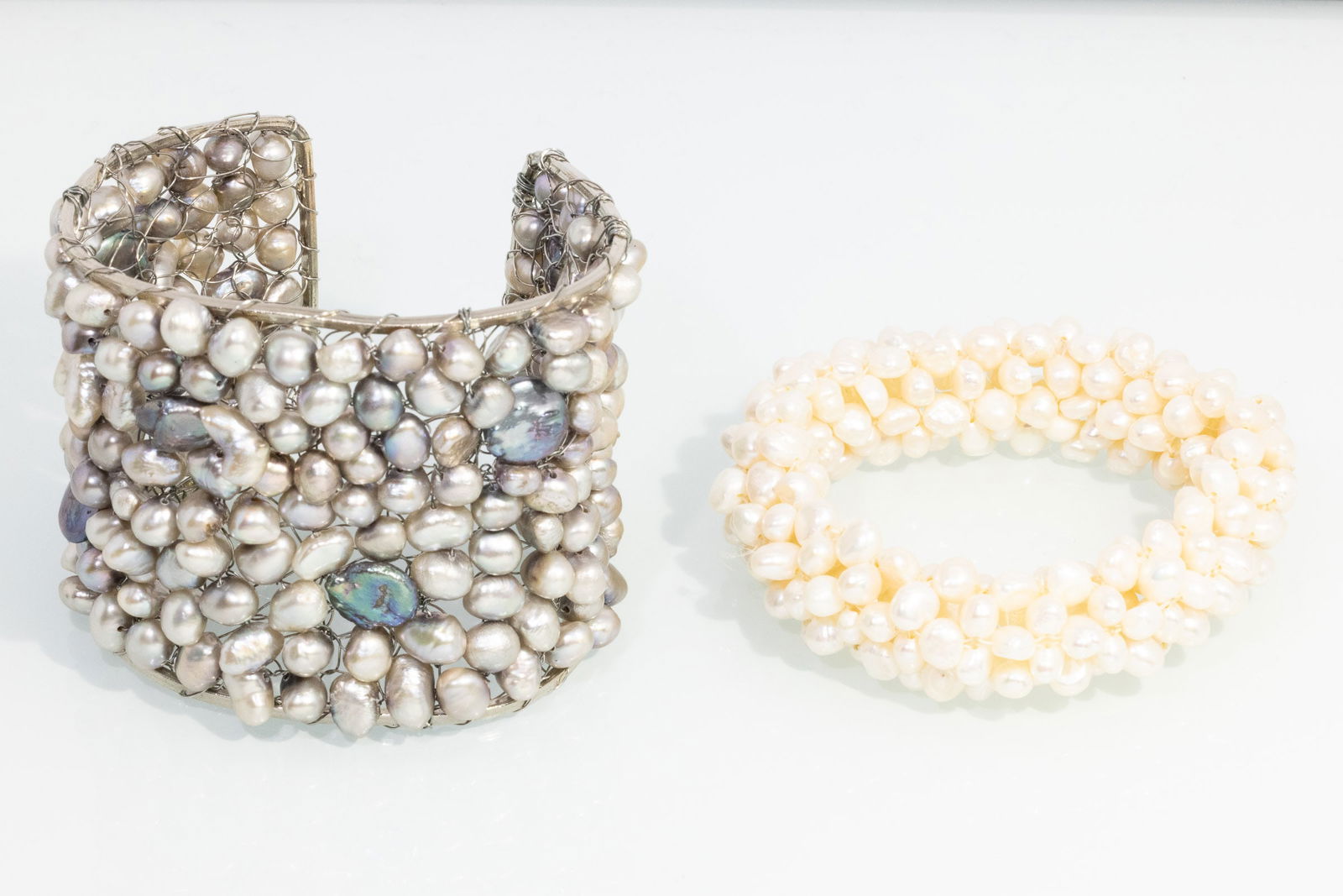 Two Gray Freshwater Pearl Bracelets (1 of 6)