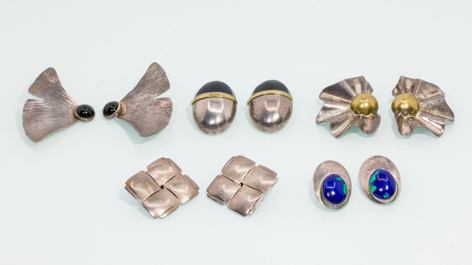 Group of Sterling Silver Earrings, 5 Pairs (1 of 13)