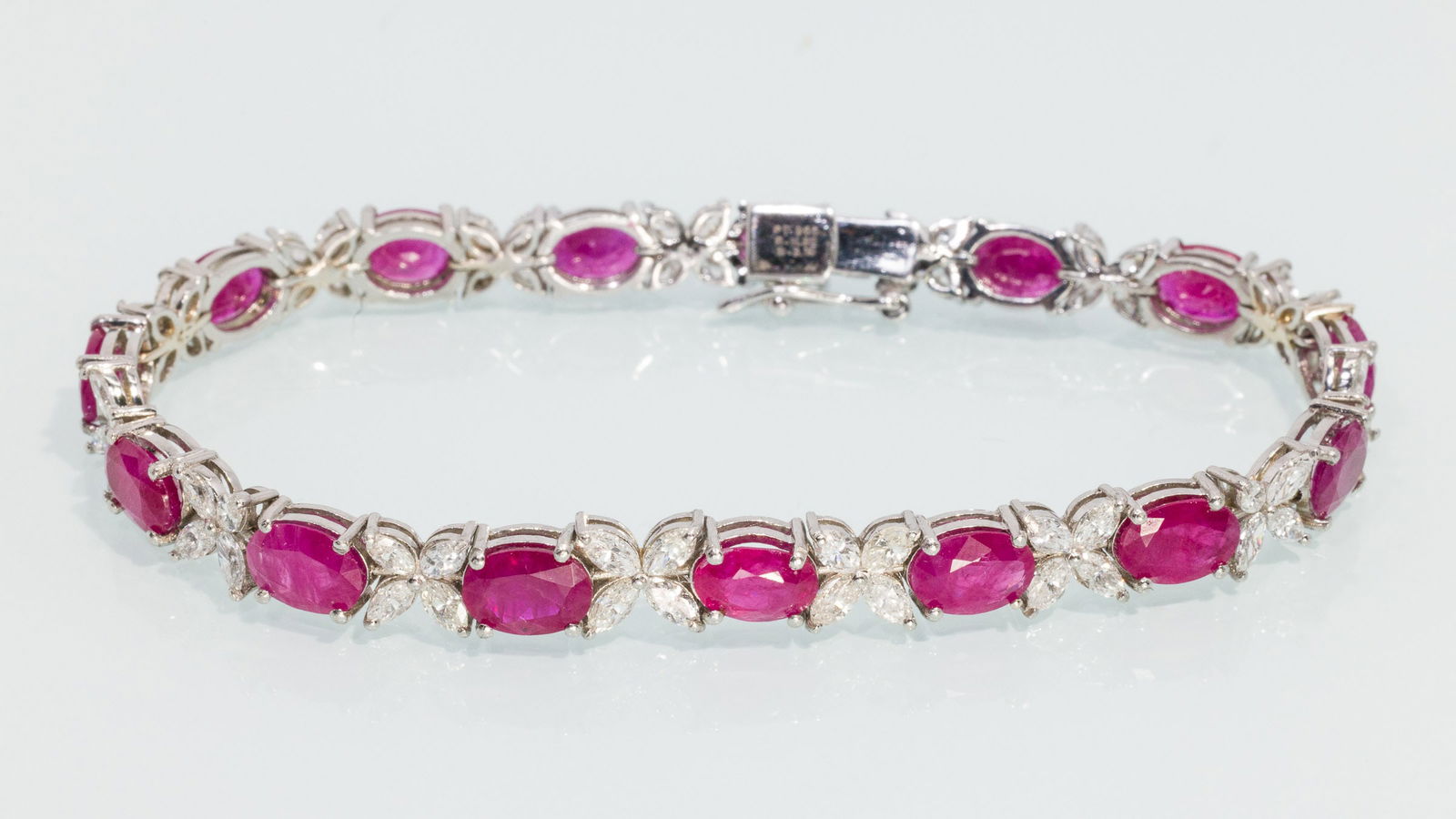 Ruby, Diamond and Platinum Bracelet - 2