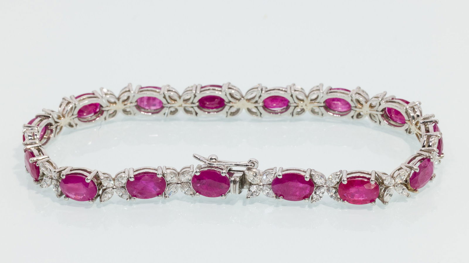 Ruby, Diamond and Platinum Bracelet - 3